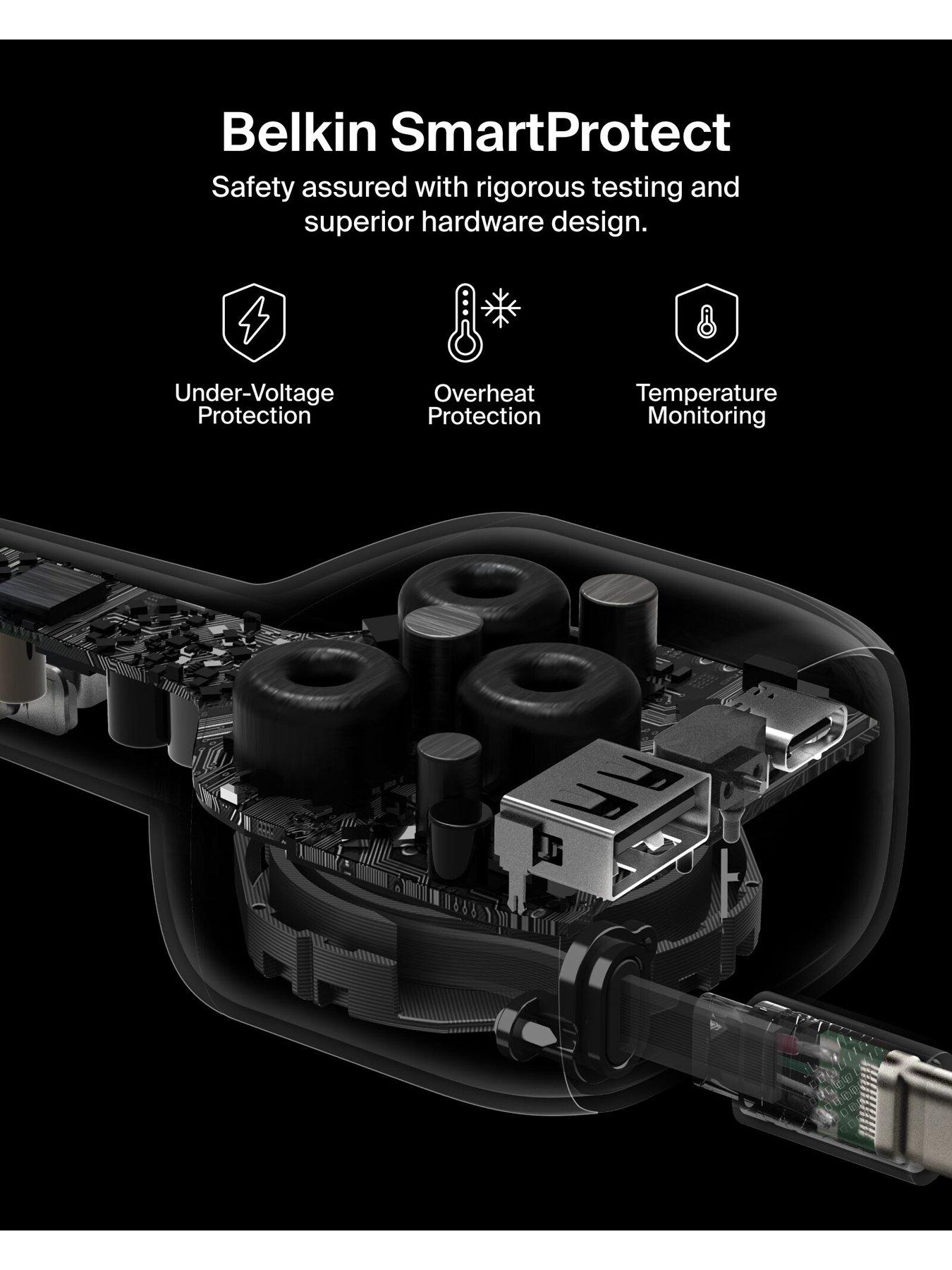 Image 5 of 6 of Belkin 75W Car Charger with Retractable USB-C Cable - Black