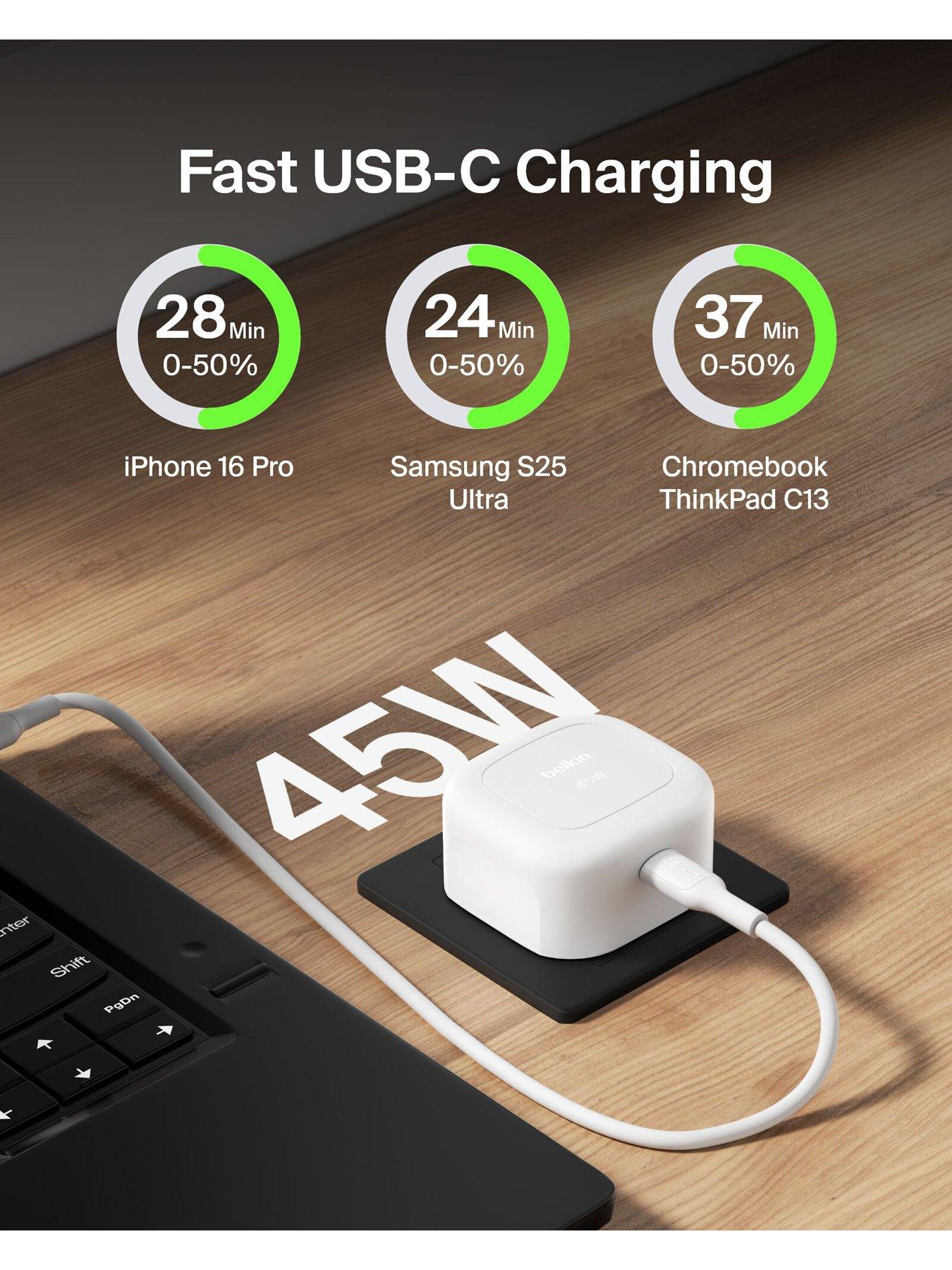 Image 2 of 6 of Belkin 45W USB-C Mains Charger