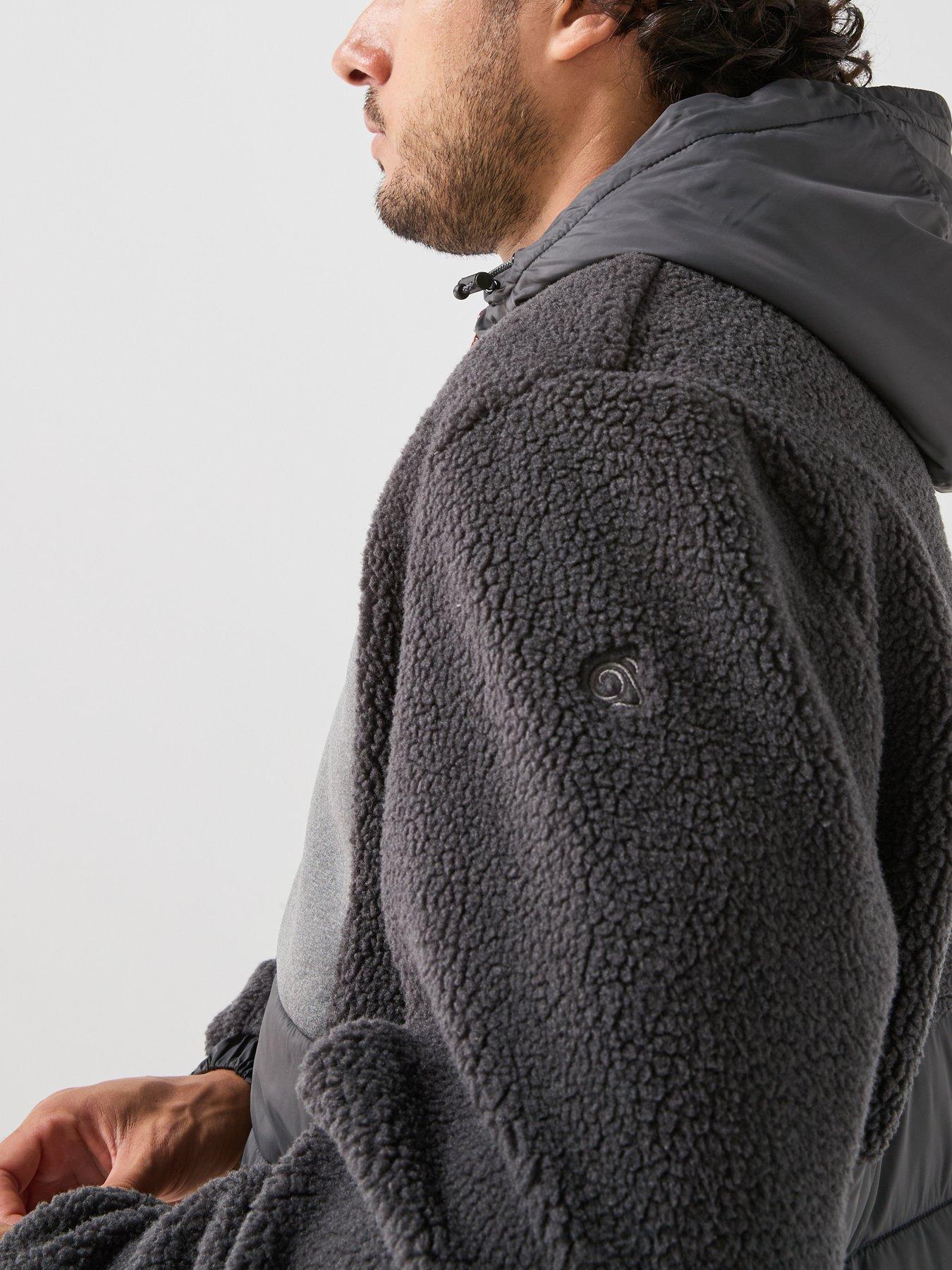 Image 4 of 6 of Craghoppers Mens Jakob Hooded Hybrid Fleece Jacket -grey
