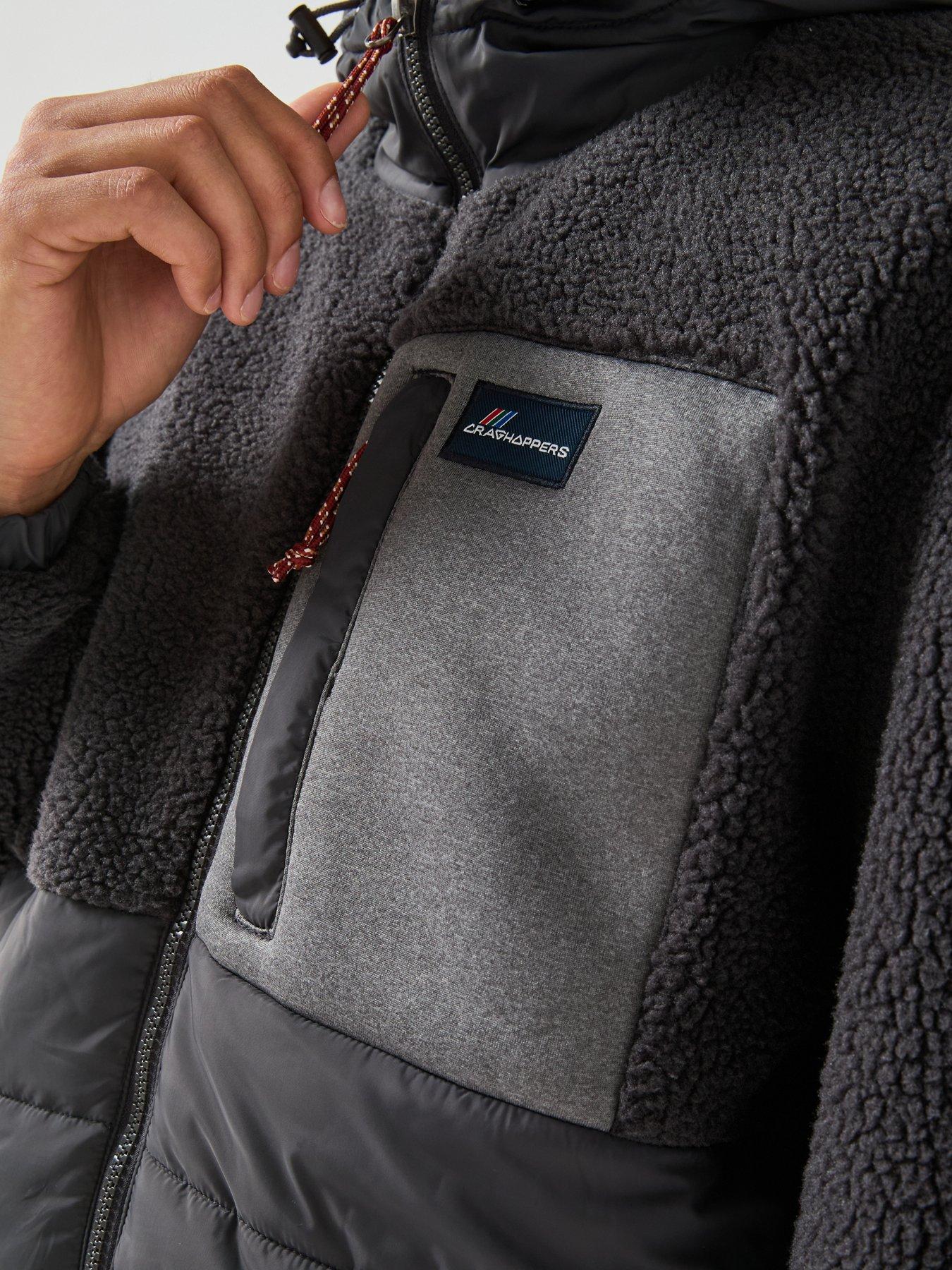 Image 5 of 6 of Craghoppers Mens Jakob Hooded Hybrid Fleece Jacket -grey