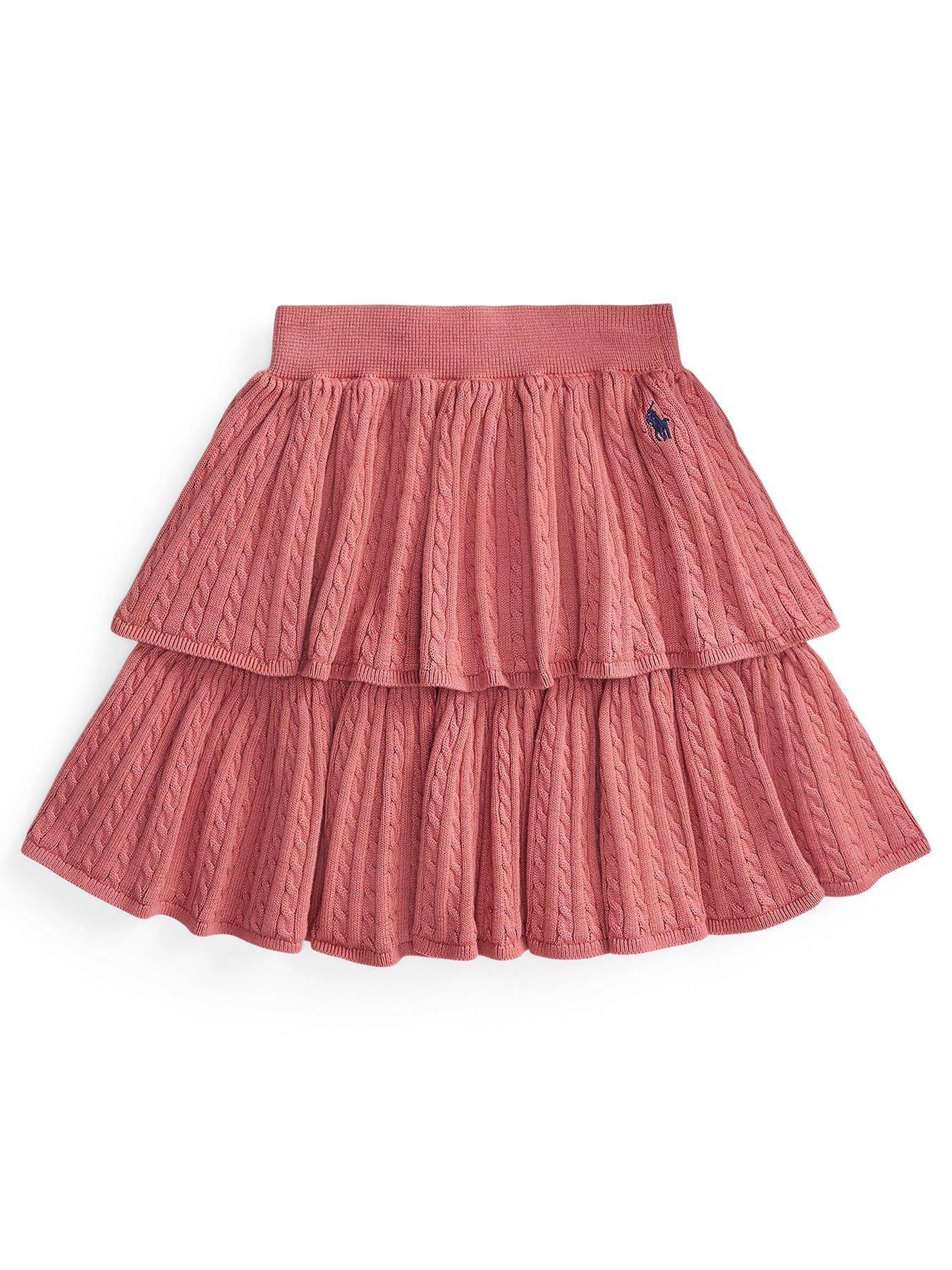 Image 1 of 2 of Polo Ralph Lauren Girls Knit Skirt - Pink