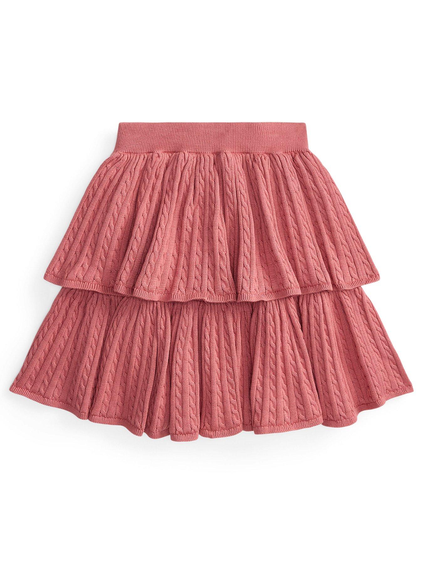 Image 2 of 2 of Polo Ralph Lauren Girls Knit Skirt - Pink