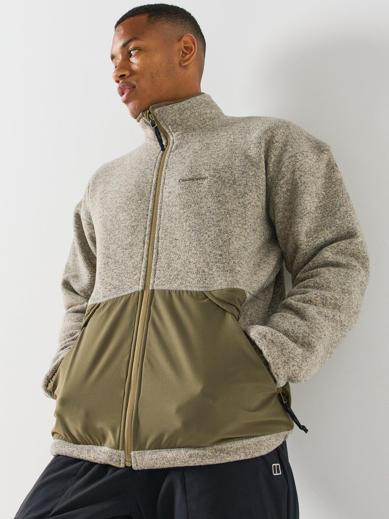 Image 1 of 5 of Craghoppers Mens Leif Full Zip High Neck Fleece Jacket - Ecru