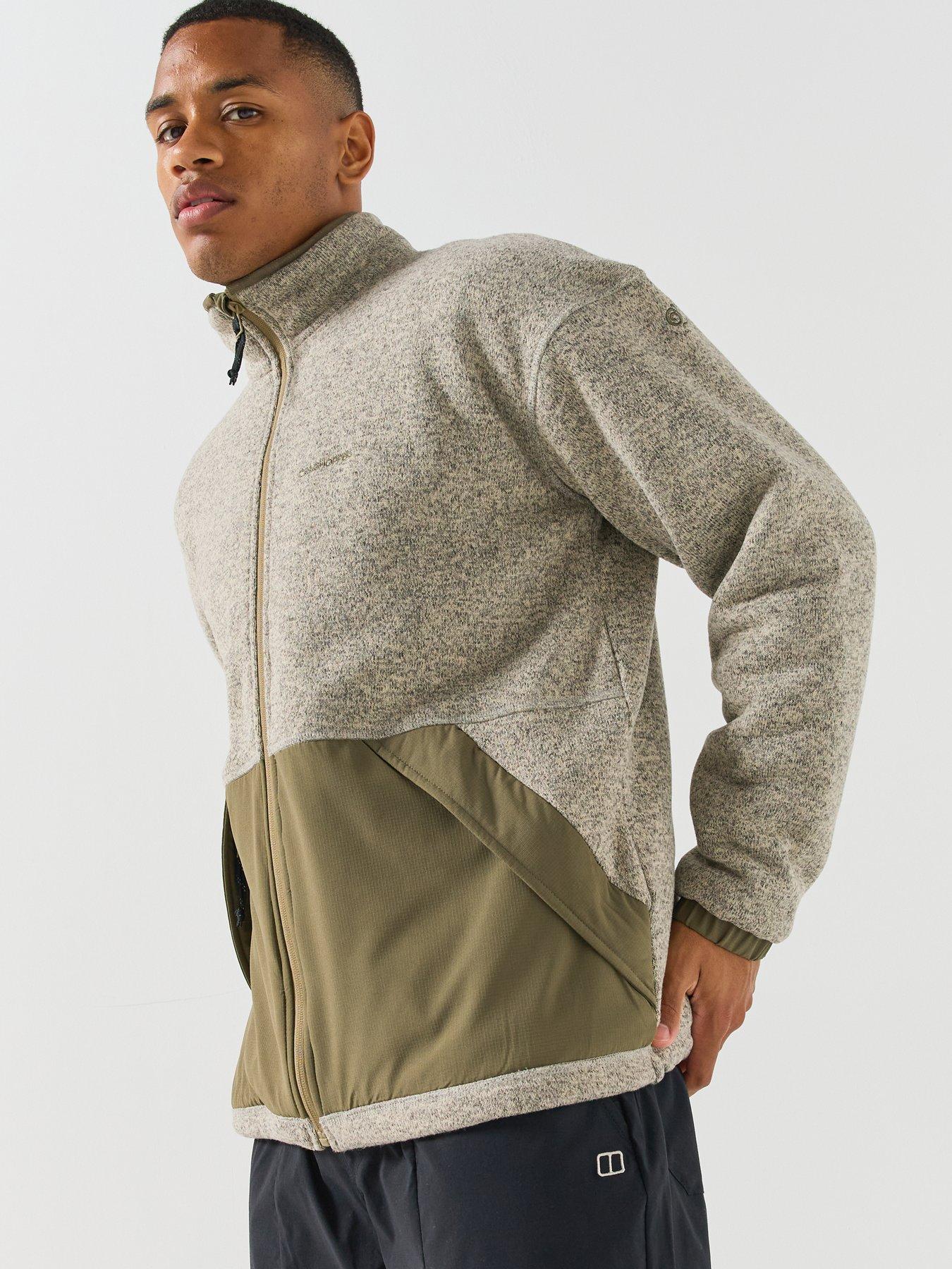 Image 4 of 5 of Craghoppers Mens Leif Full Zip High Neck Fleece Jacket - Ecru