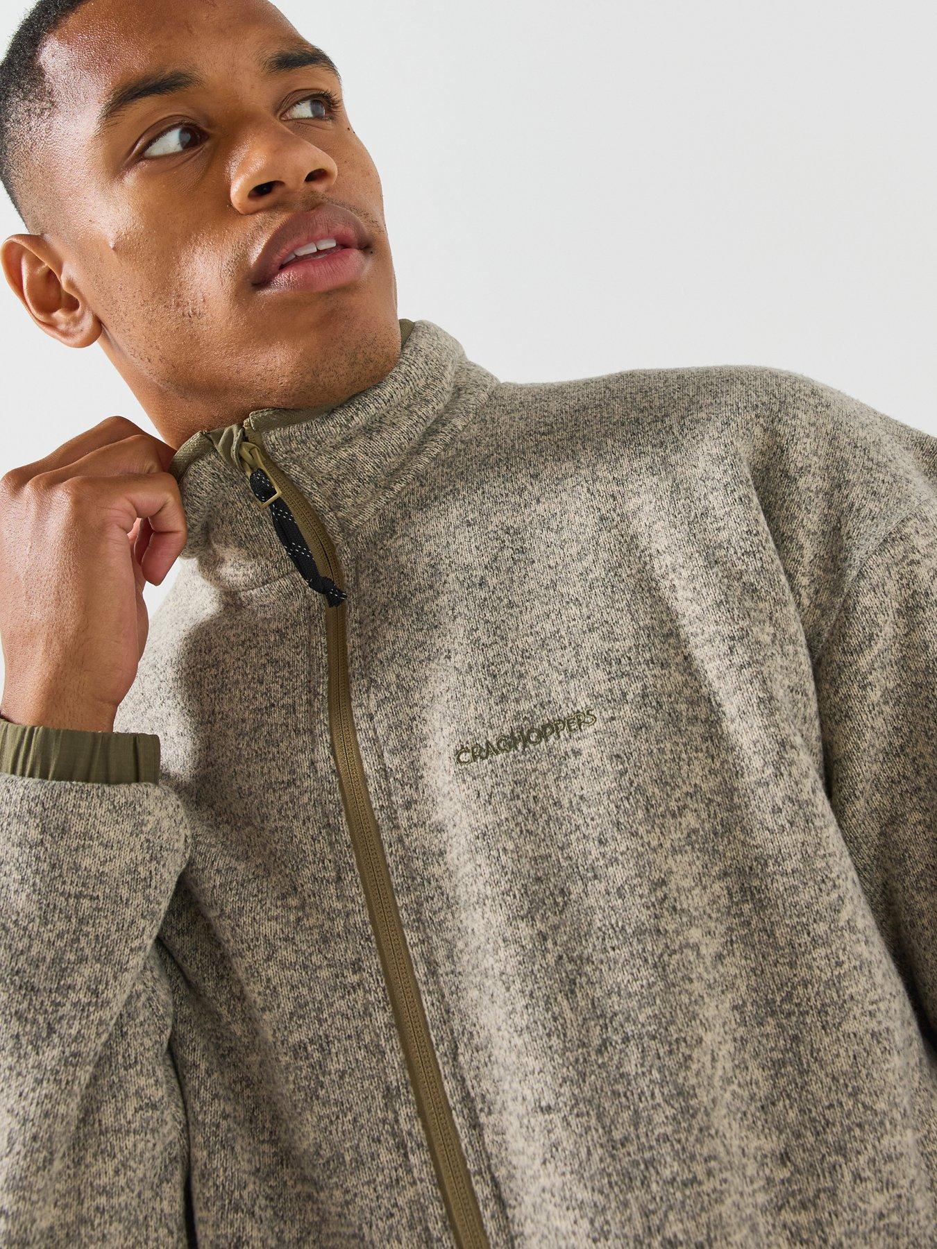 Image 5 of 5 of Craghoppers Mens Leif Full Zip High Neck Fleece Jacket - Ecru