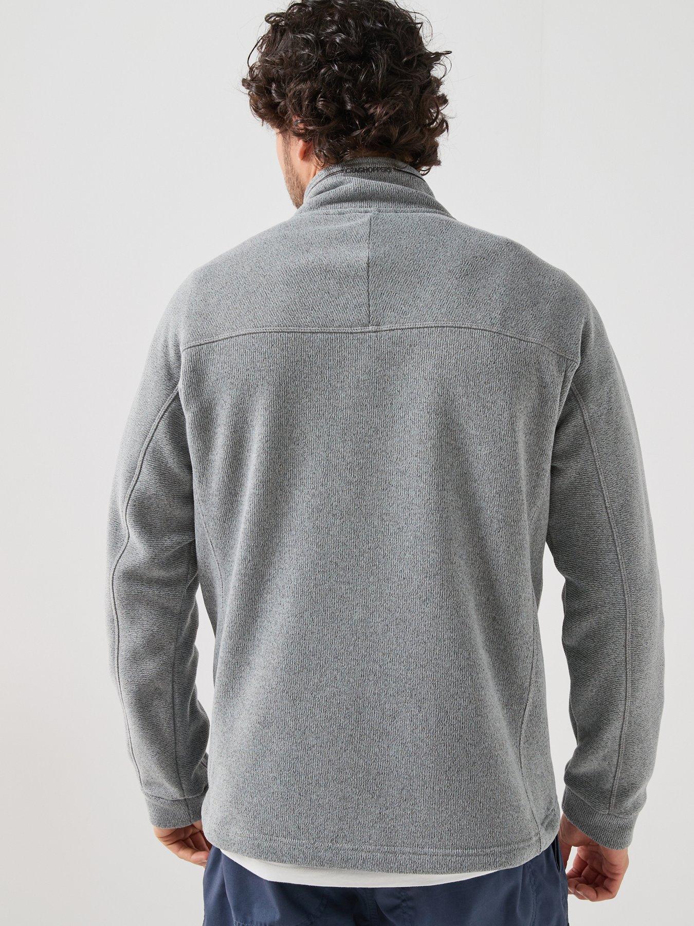 Image 2 of 6 of Craghoppers Mens Torney III Knit-Look Half Zip Chest Pocket Fleece - Grey