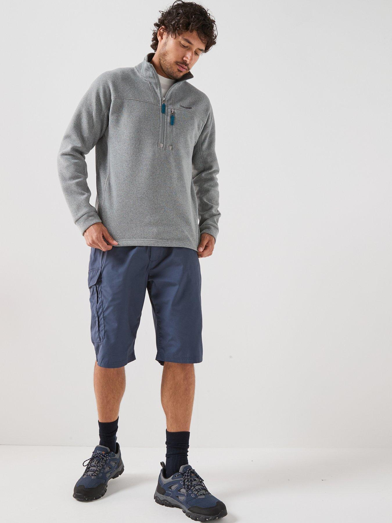 Image 3 of 6 of Craghoppers Mens Torney III Knit-Look Half Zip Chest Pocket Fleece - Grey