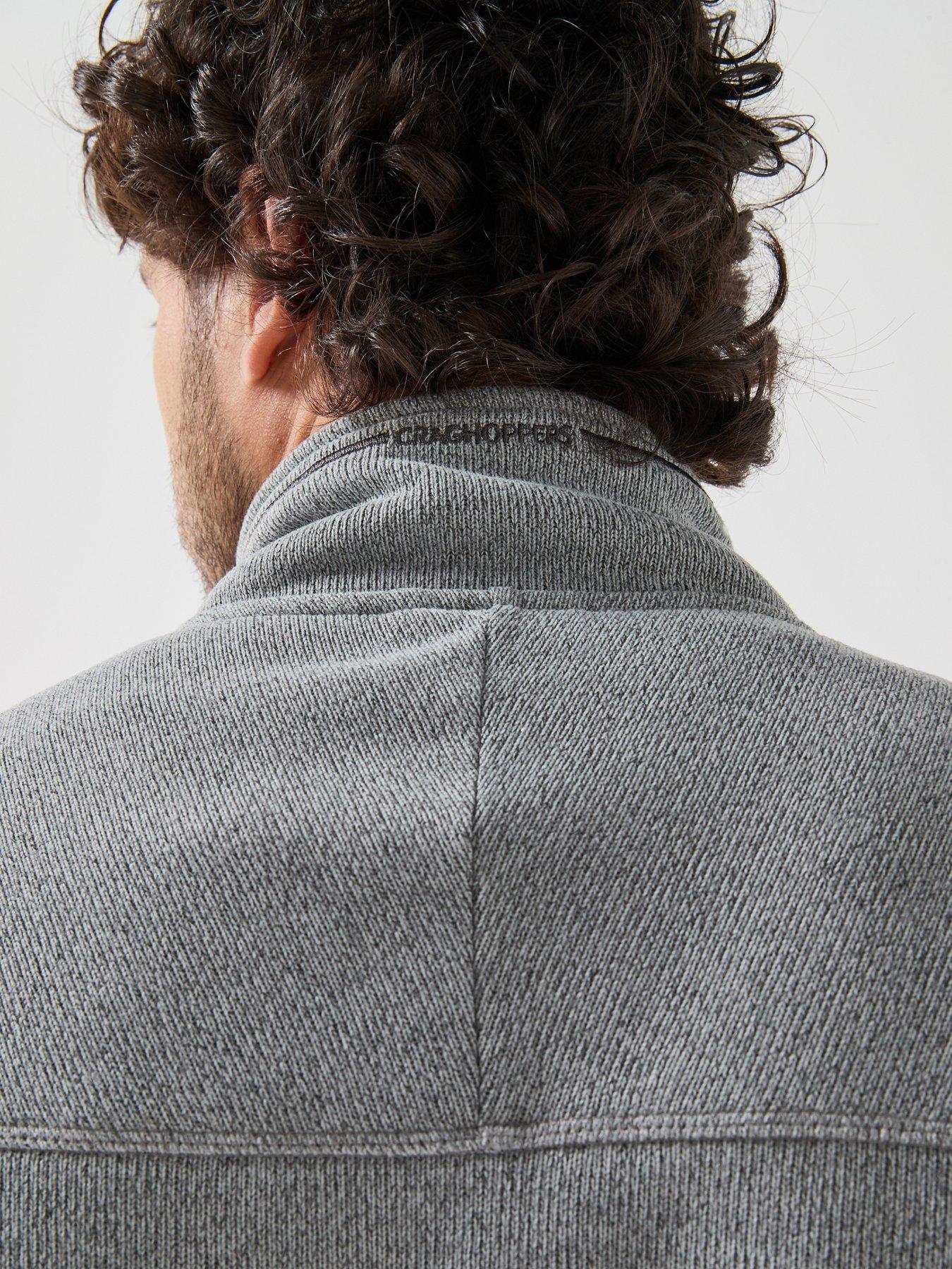 Image 5 of 6 of Craghoppers Mens Torney III Knit-Look Half Zip Chest Pocket Fleece - Grey