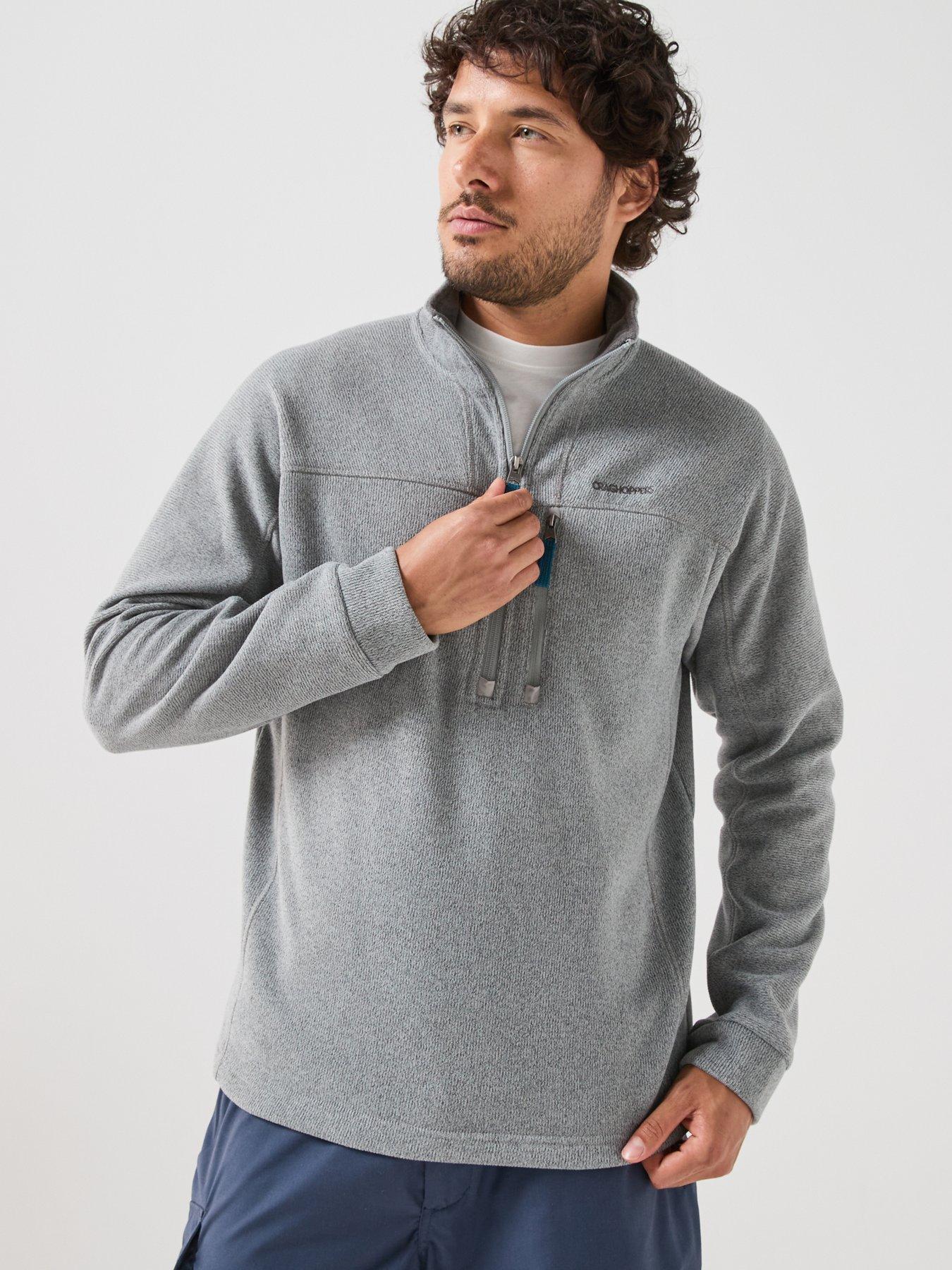 Image 6 of 6 of Craghoppers Mens Torney III Knit-Look Half Zip Chest Pocket Fleece - Grey