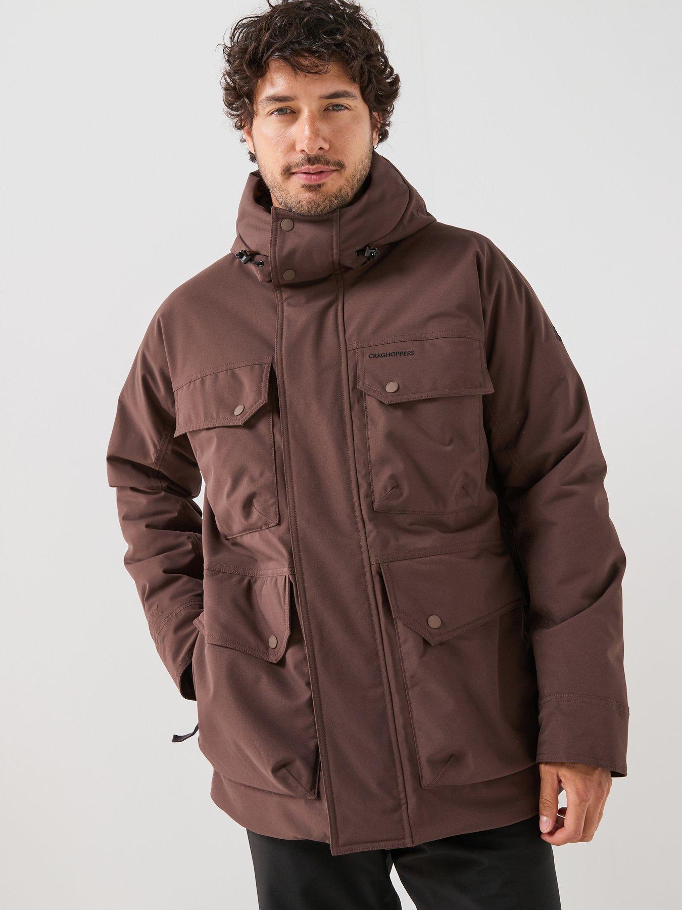 Image 1 of 6 of Craghoppers Mens National Trust Hamps Ii Waterproof Insulated Jacket -brown