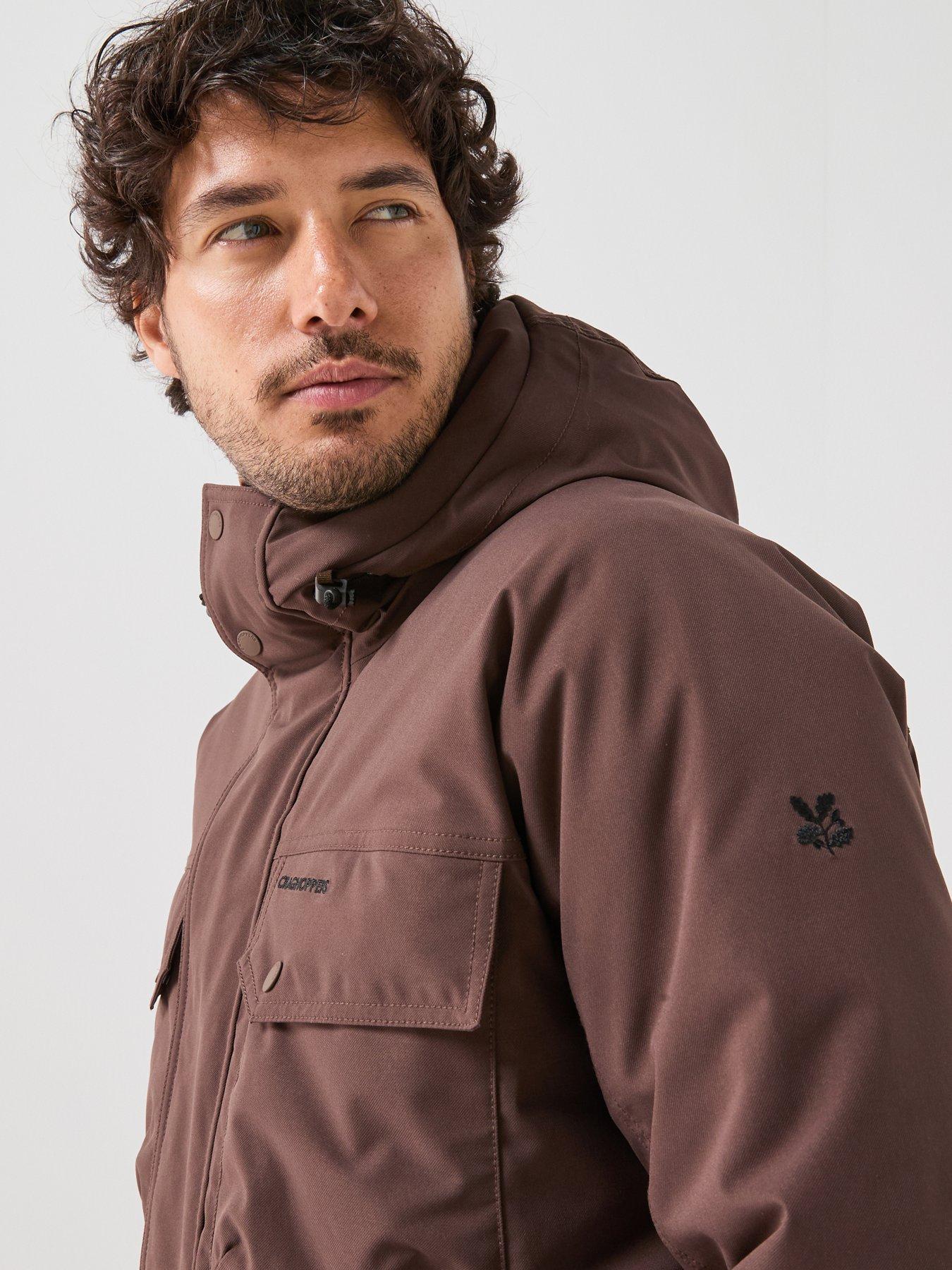 Image 4 of 6 of Craghoppers Mens National Trust Hamps Ii Waterproof Insulated Jacket -brown