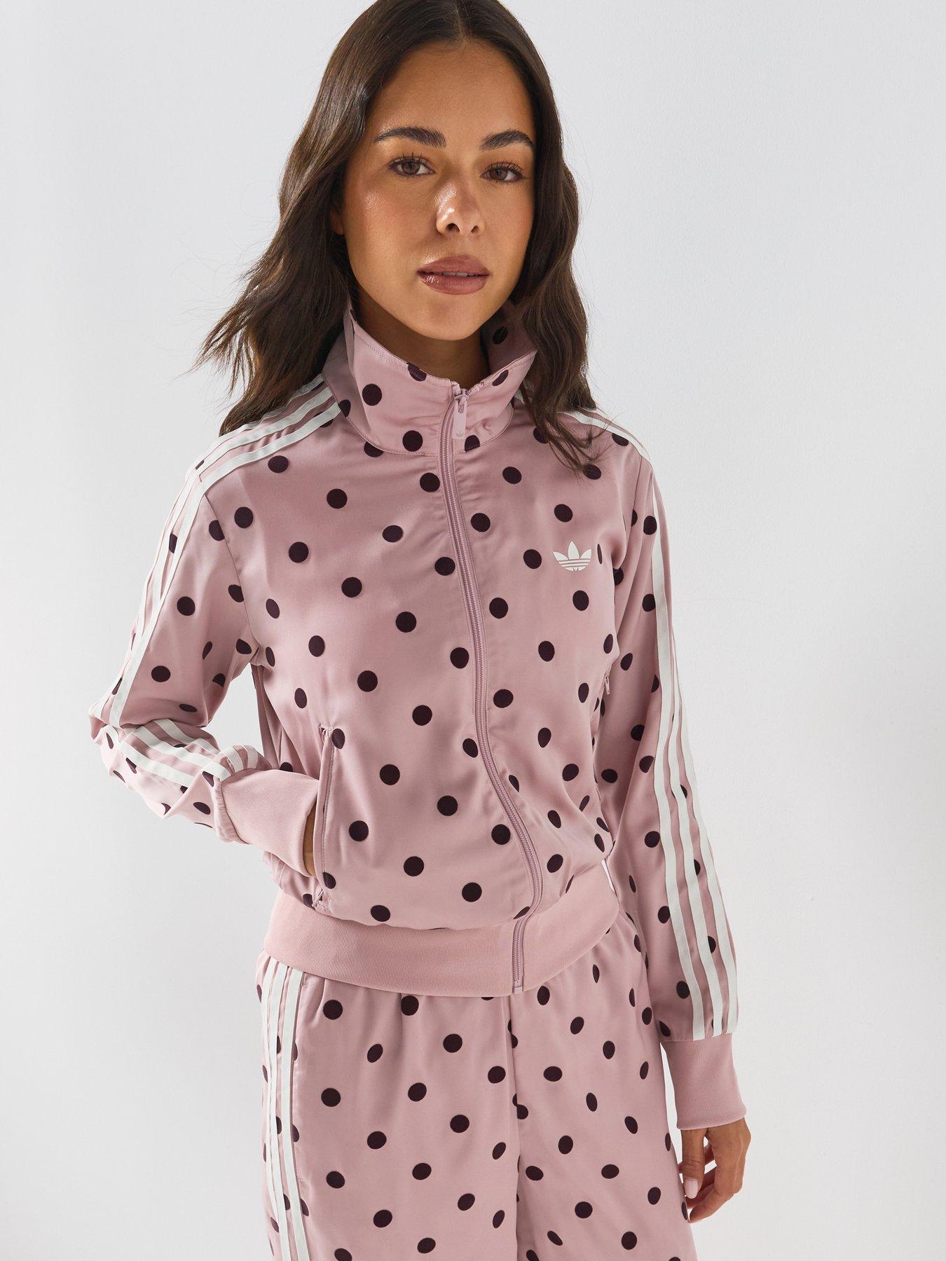 adidas Originals Womens Satin Polka Dot Track Top - Lilac