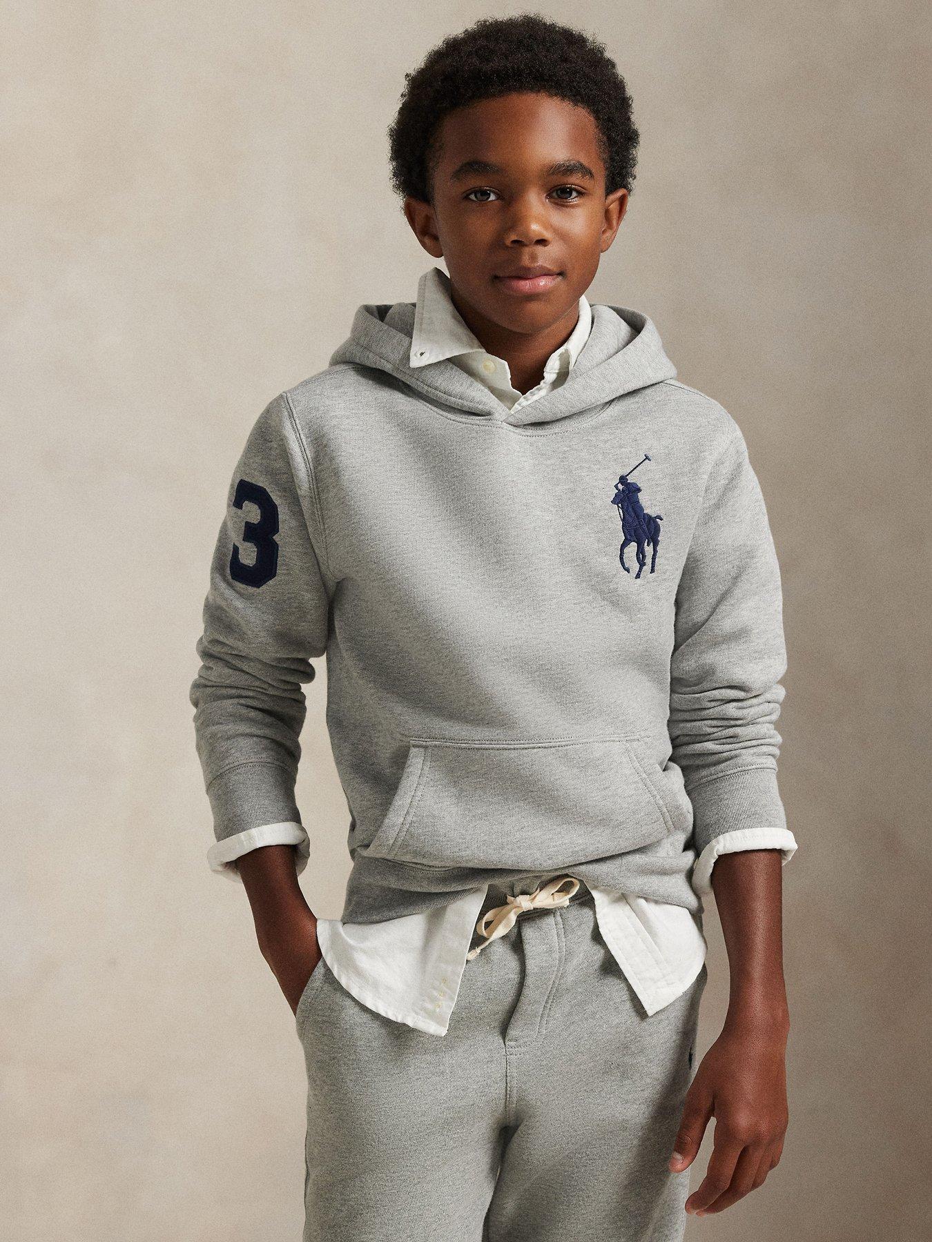 Polo Ralph Lauren Boys Large Pony Hoodie - Grey