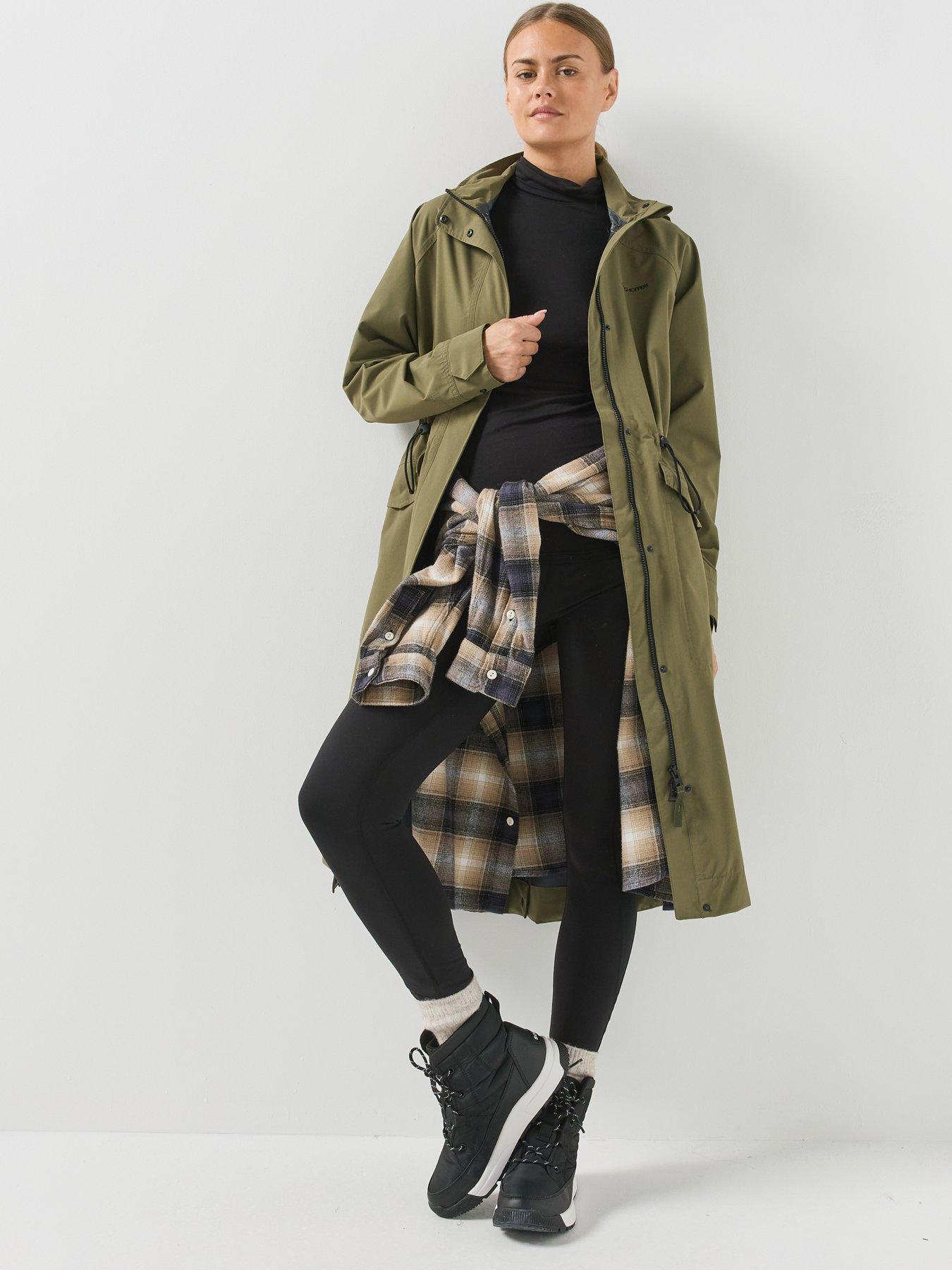 Image 3 of 6 of Craghoppers Womens Waterproof Hooded Adjustable Waist Shell Jacket - Green