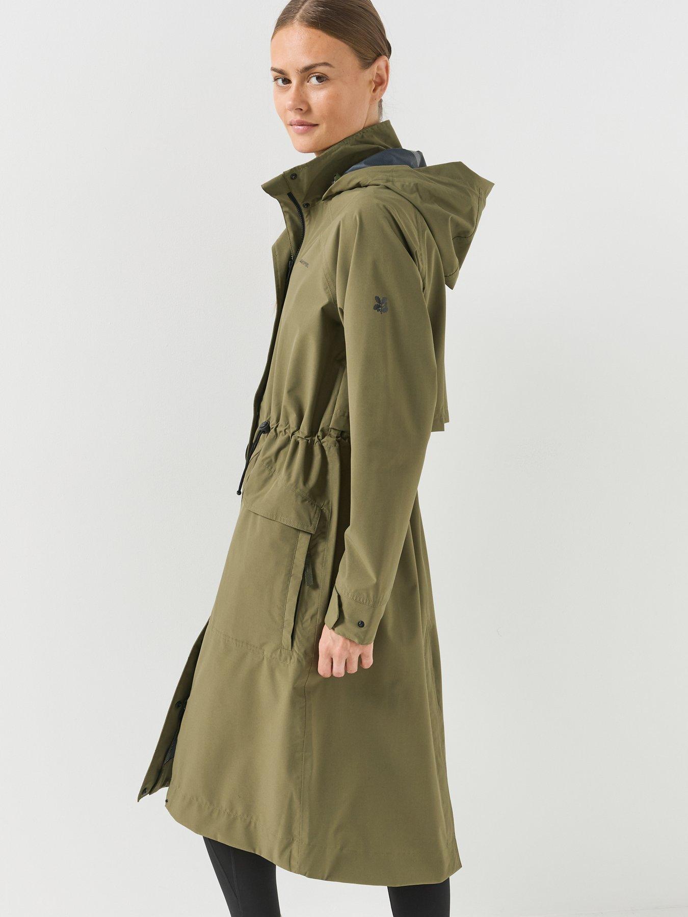 Image 6 of 6 of Craghoppers Womens Waterproof Hooded Adjustable Waist Shell Jacket - Green