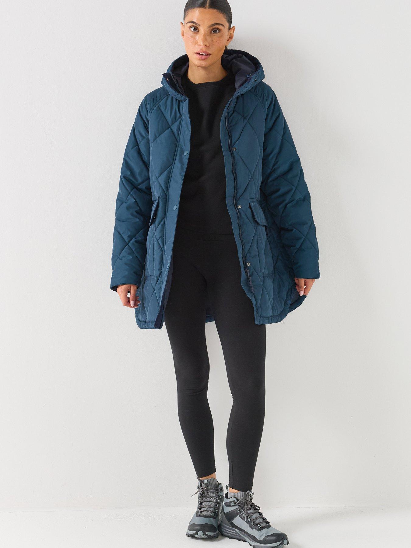Craghoppers Womens National Trust Sweetgrass Hooded Jacket Baffled/quilted - Blue