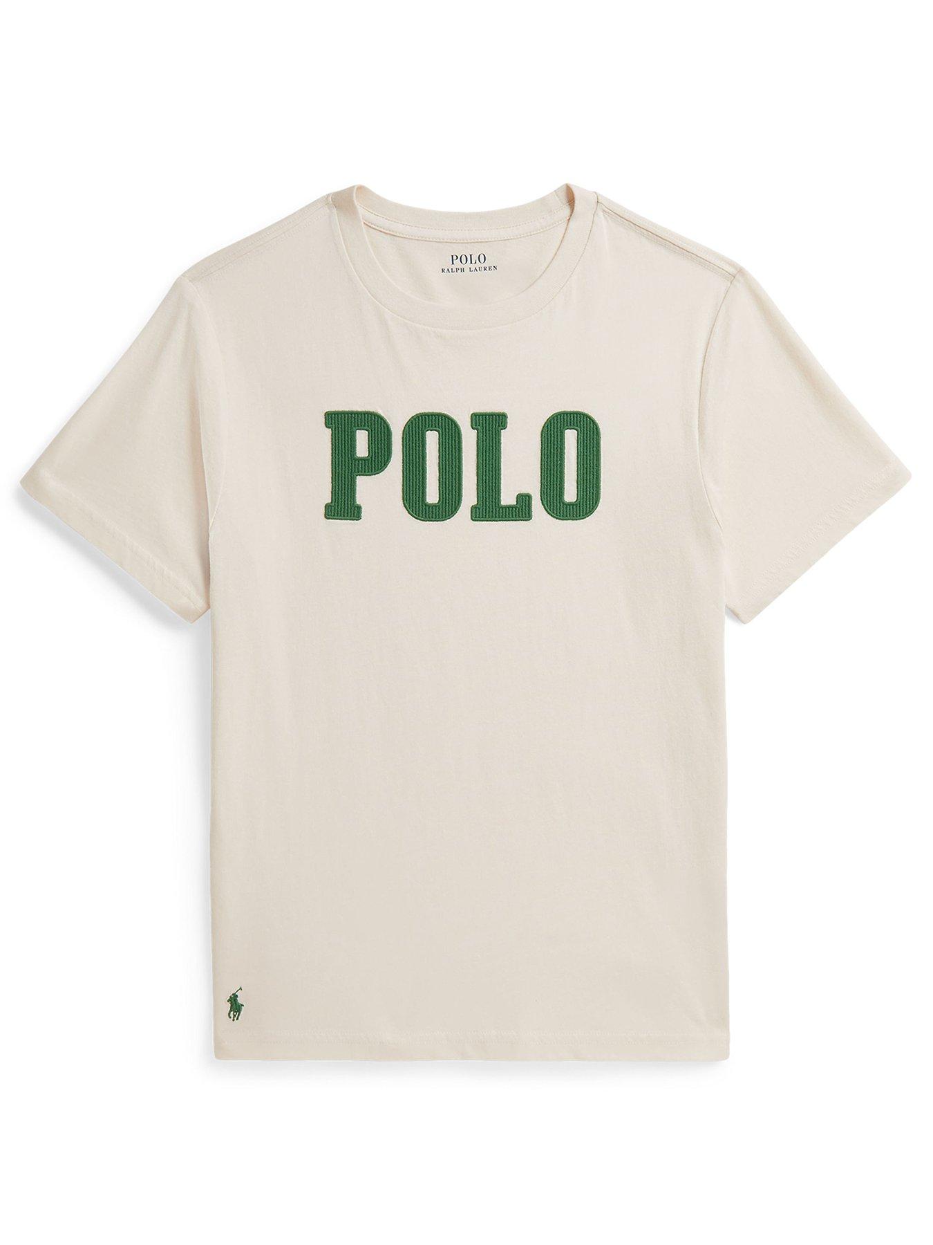 Polo Ralph Lauren Boys Polo Short Sleeve T-shirt - Cream