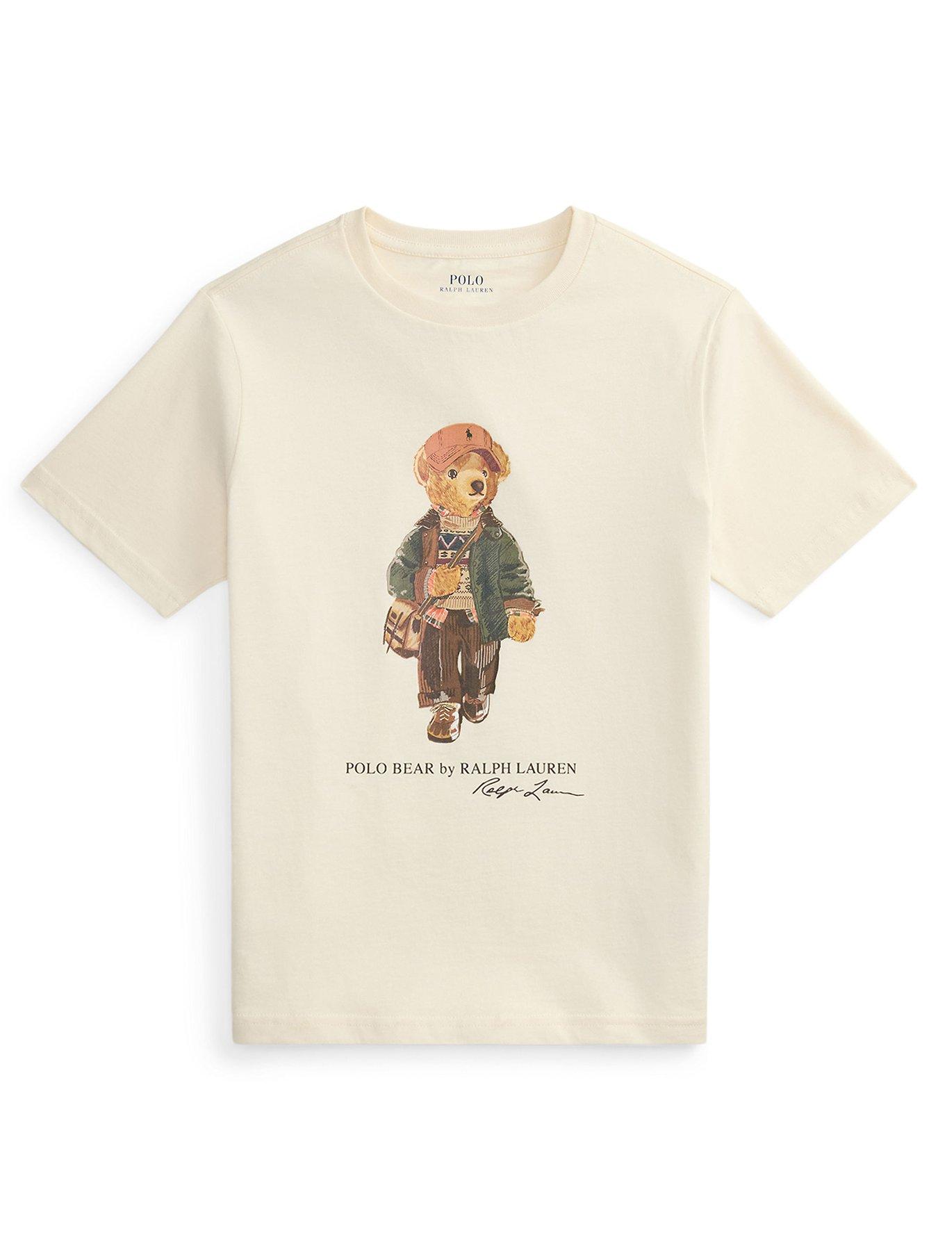 Polo Ralph Lauren Boys Bear Short Sleeve T-shirt - Cream