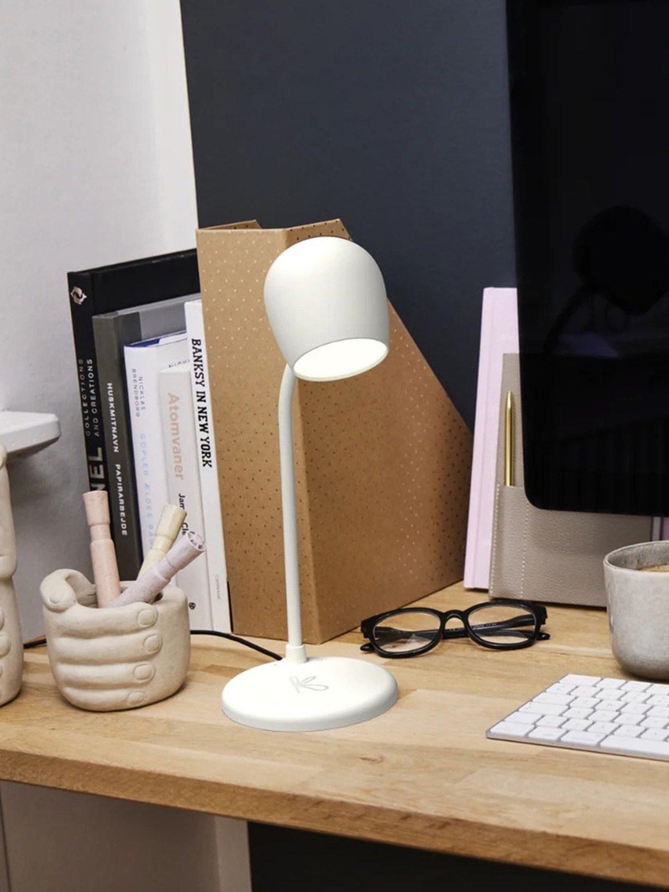 Image 1 of 3 of Kreafunk Ellie Lamp with Wireless Charger & Bluetooth Speaker - White