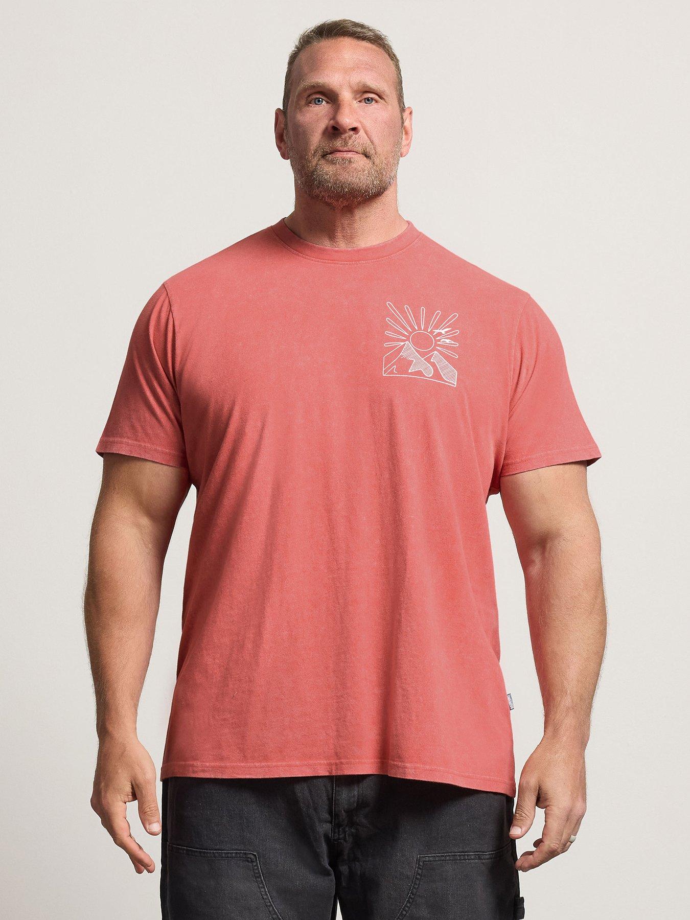 BadRhino Sunset Acid Wash T-Shirt - Red