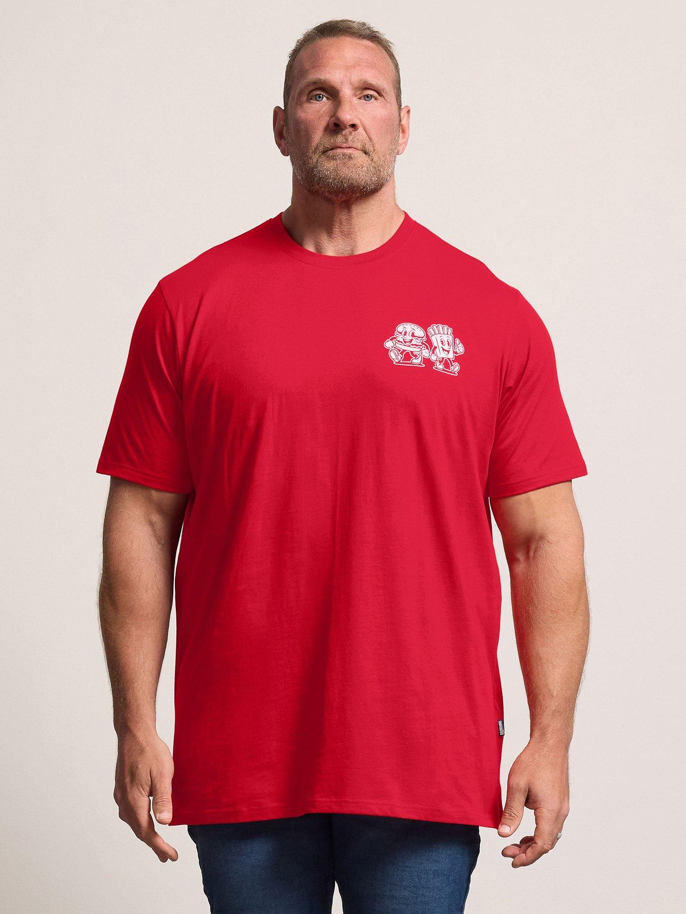 BadRhino Grill  &  Chill' Placement T-Shirt Extra Long - Red