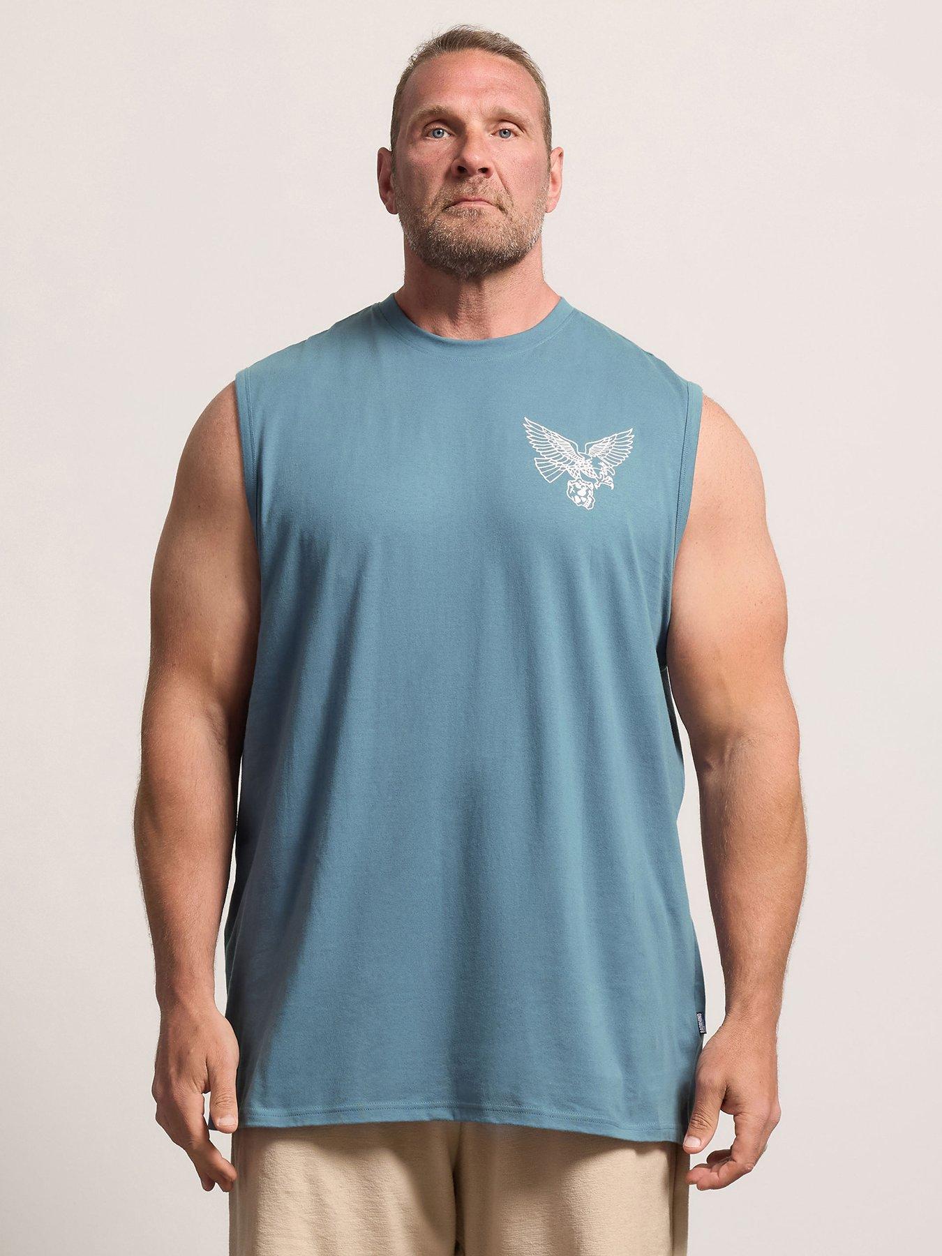 BadRhino Eagle Muscle Vest Extra Long - Blue