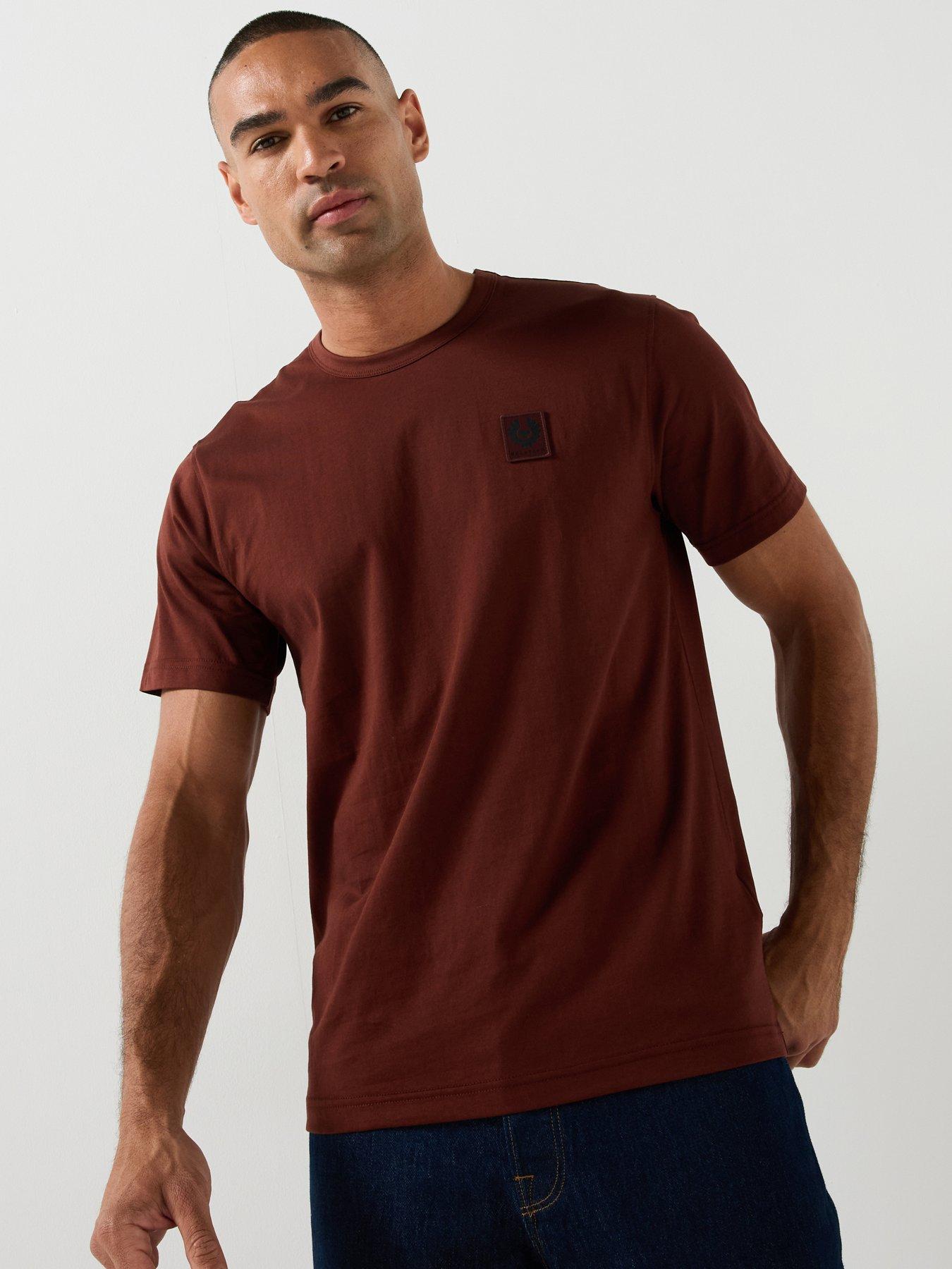 Belstaff Logo Patch Regular Fit T-shirt - Dark Red