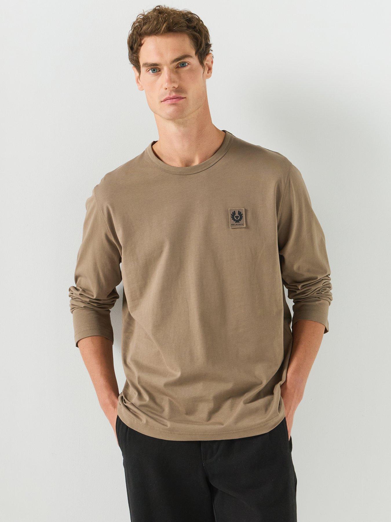 Belstaff Belstaff Left Chest Patch Logo Regular Fit Long Sleeve T-Shirt