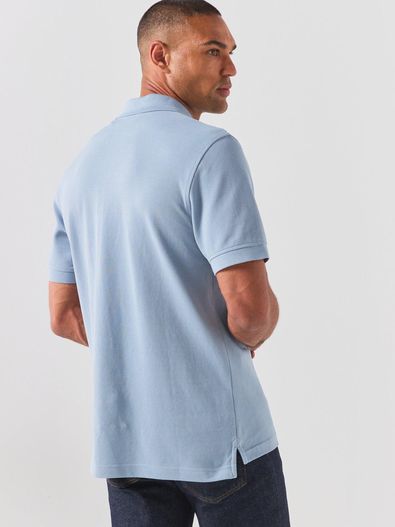 Image 2 of 5 of Belstaff Left Chest Patch Logo Regular Fit Polo Shirt - Light Blue