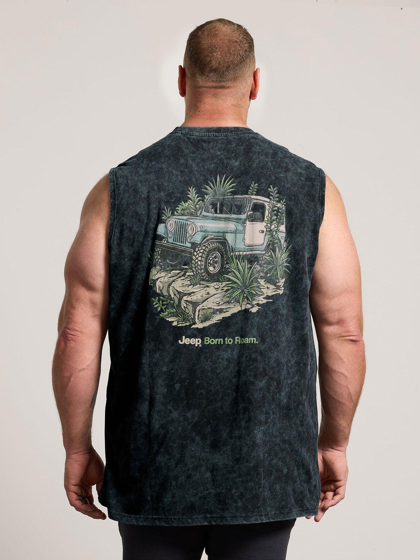 Image 2 of 4 of BadRhino Born To Rome' Muscle Vest Extra Long - Black