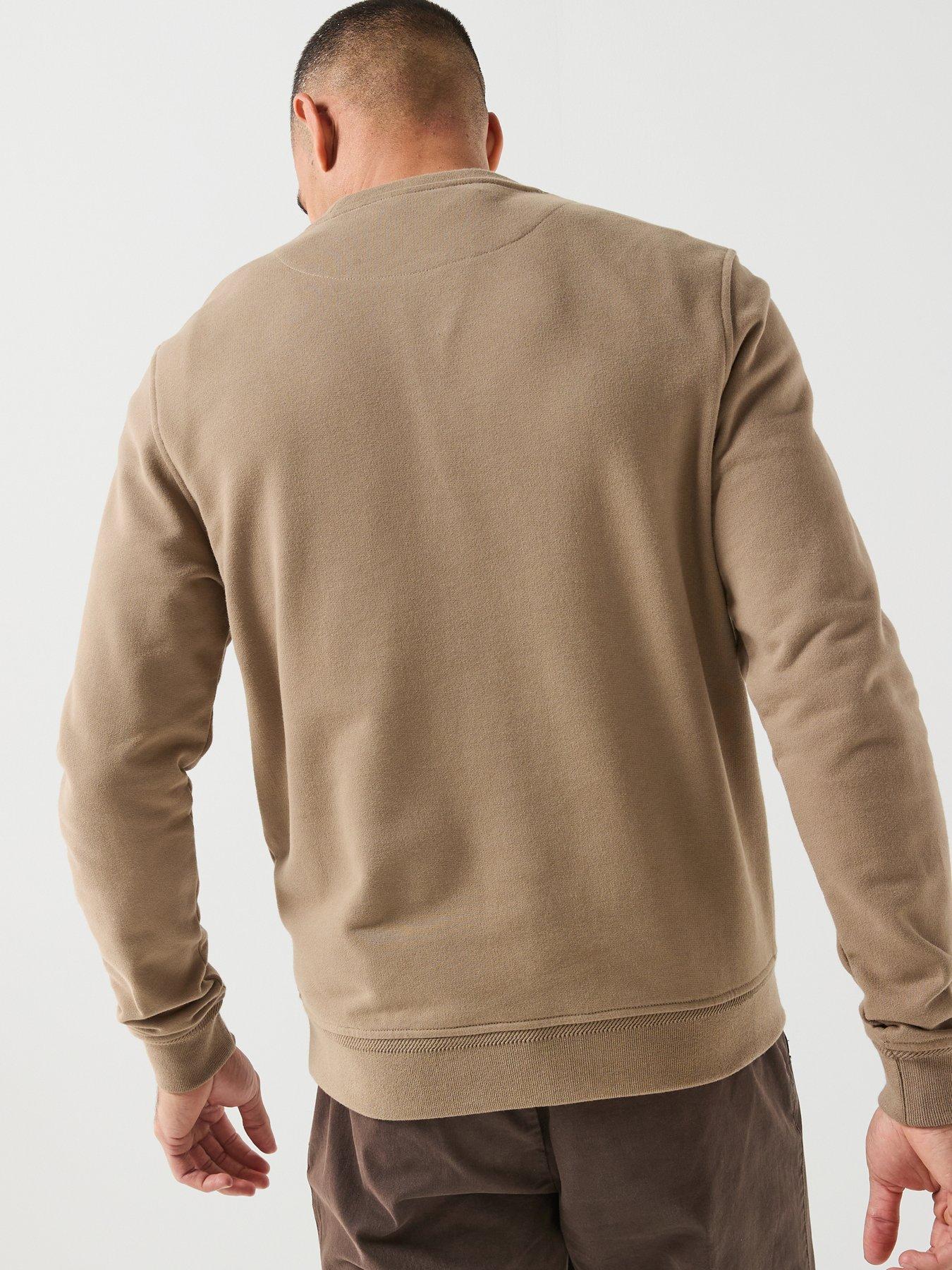 Image 2 of 5 of Belstaff Left Chest Patch Logo Regular Fit Crew Sweatshirt - Beige