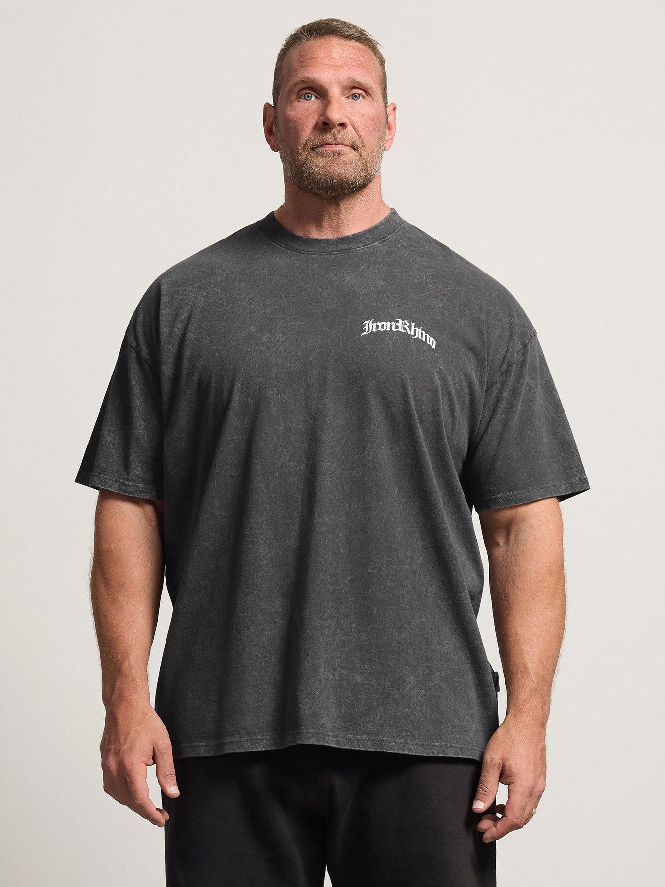 BadRhino Badrhino Ironrhino Acid Wash Old English T-shirt