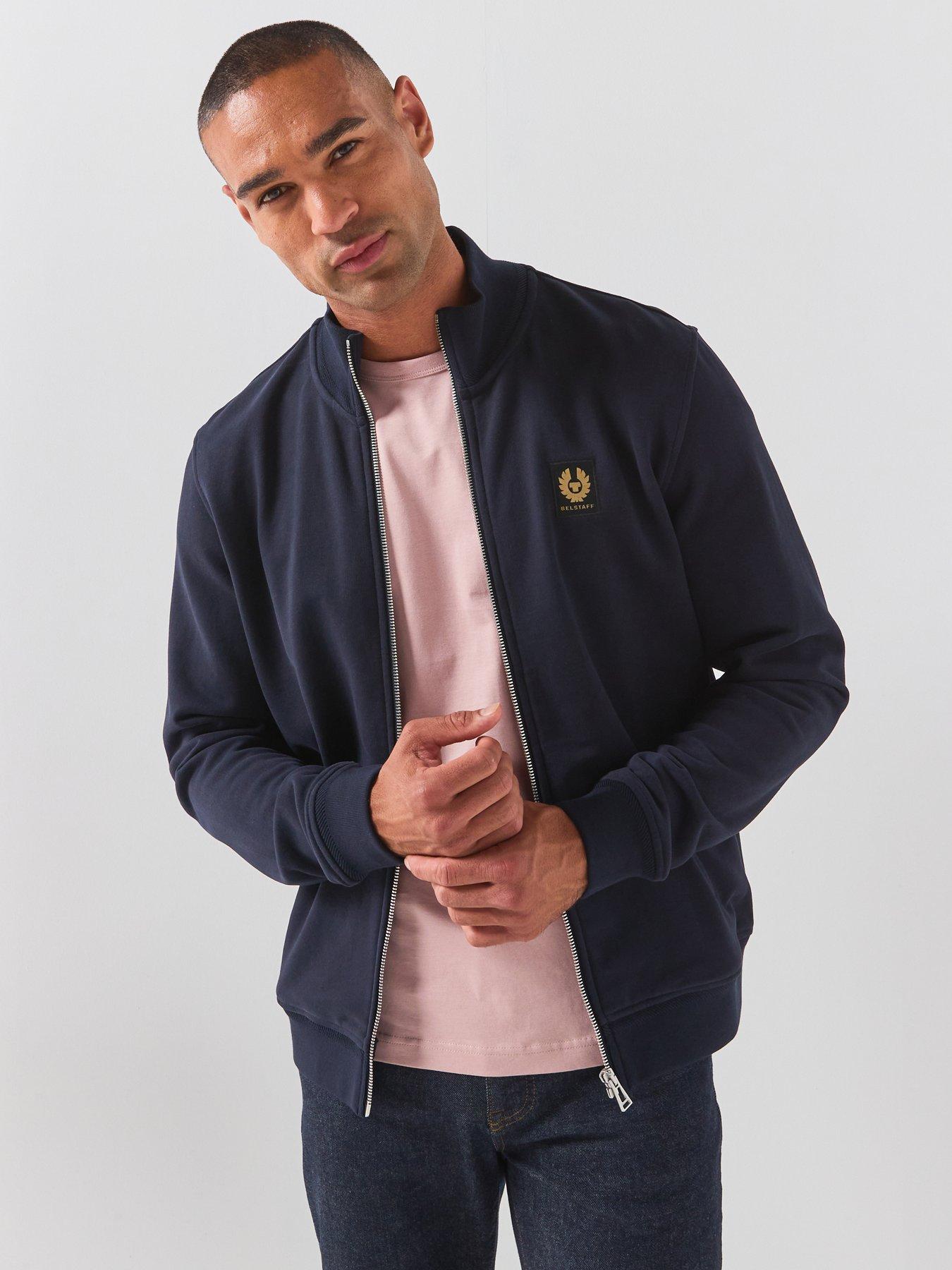 Belstaff Stand Full Zip Sweatshirt - Navy