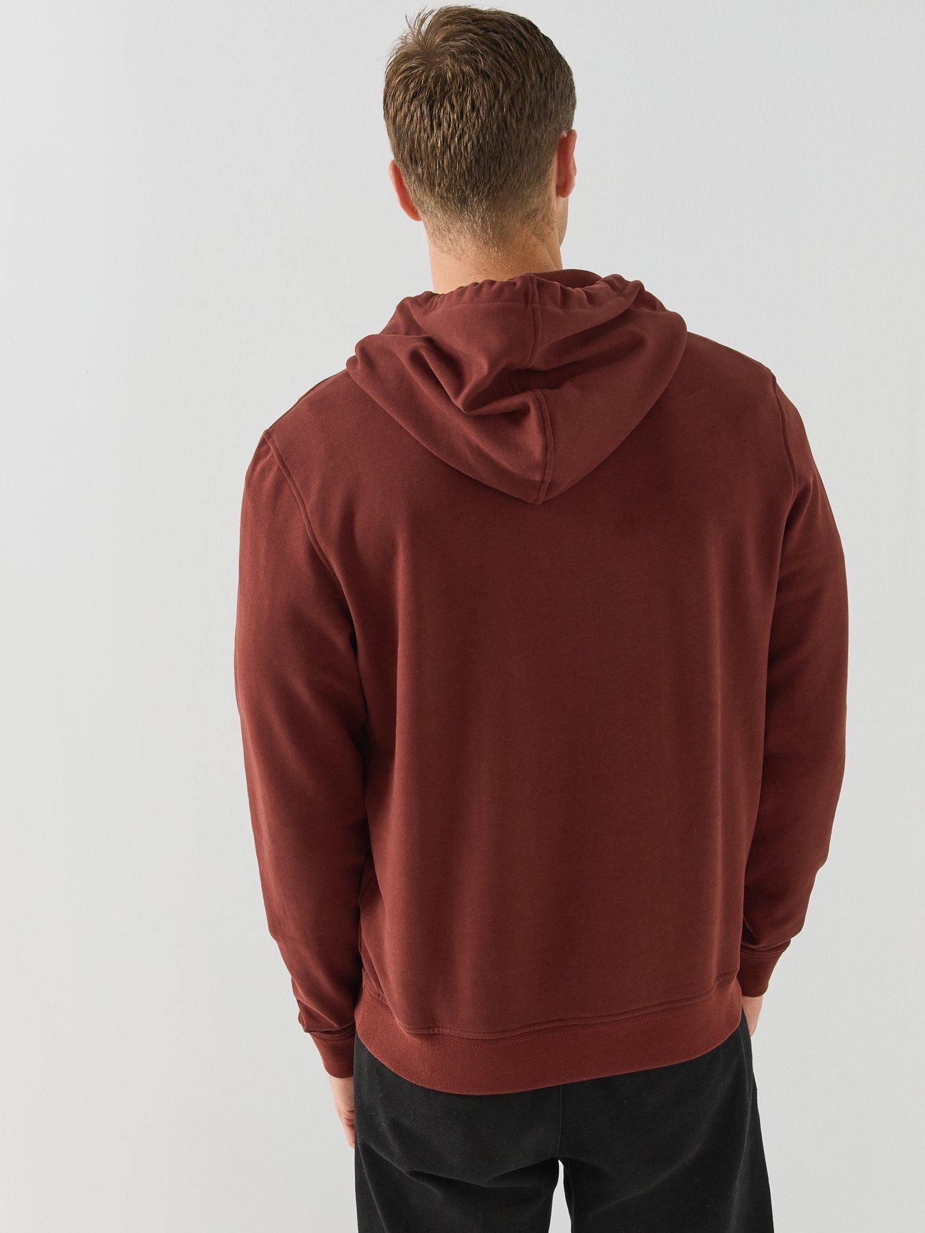 Image 2 of 6 of Belstaff Mens Patch Logo Overhead Hoodie - Dark Red