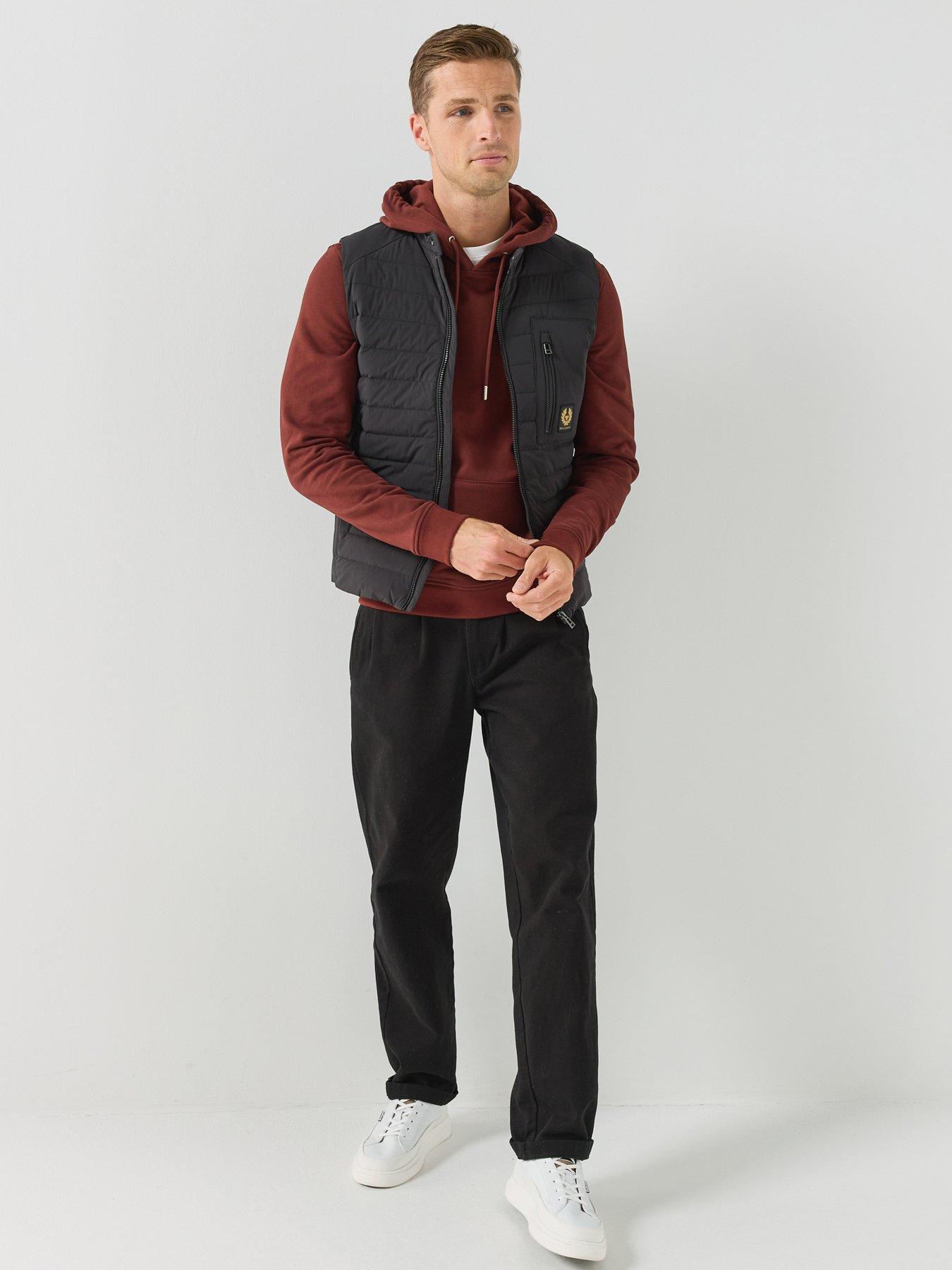 Image 3 of 6 of Belstaff Mens Patch Logo Overhead Hoodie - Dark Red