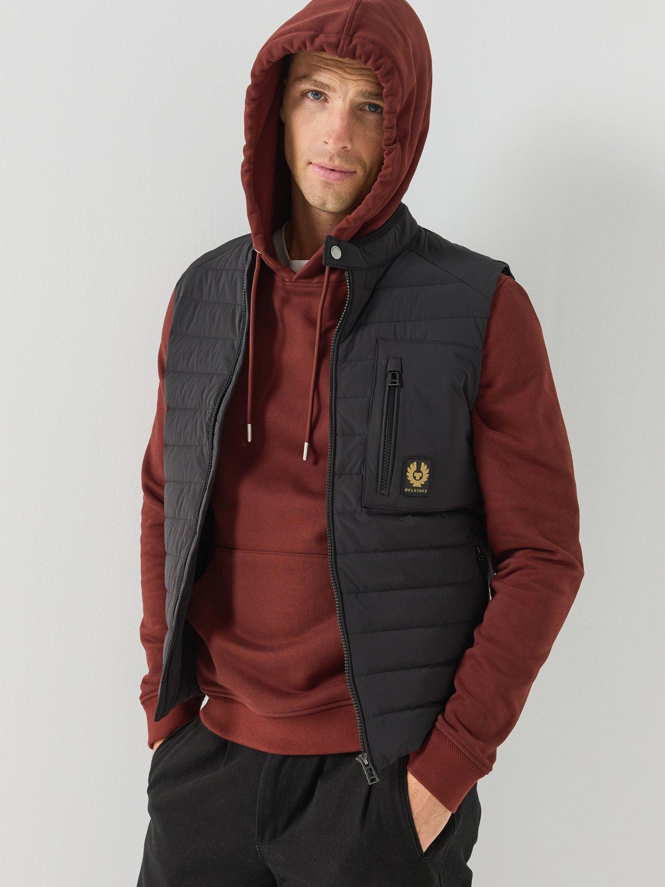 Image 4 of 6 of Belstaff Mens Patch Logo Overhead Hoodie - Dark Red