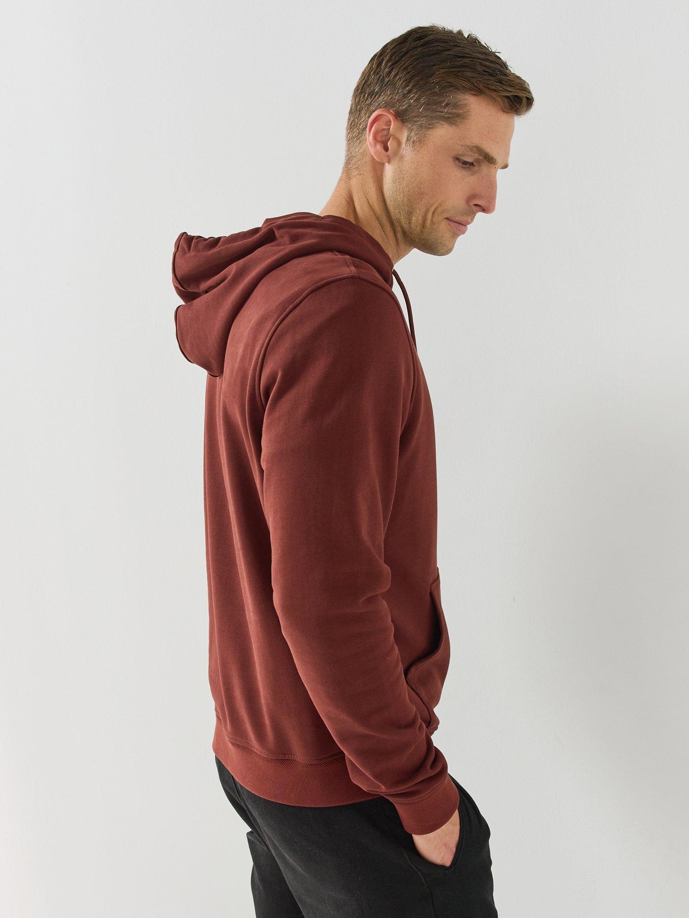 Image 5 of 6 of Belstaff Mens Patch Logo Overhead Hoodie - Dark Red
