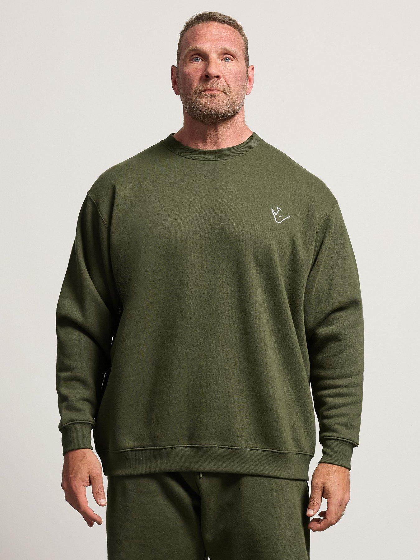 Image 1 of 4 of BadRhino Ironrhino Logo Crewneck Sweatshirt - Green