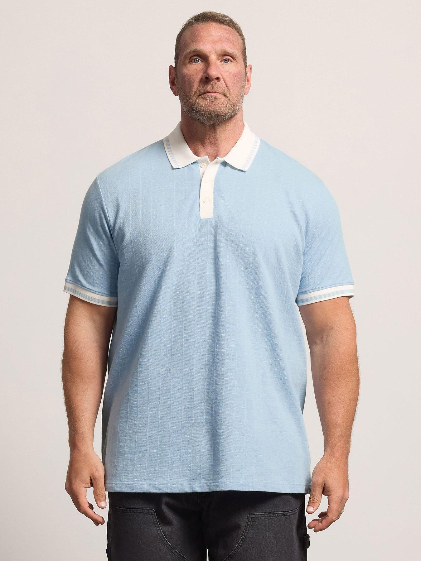 BadRhino Mini Check Polo Shirt - Blue