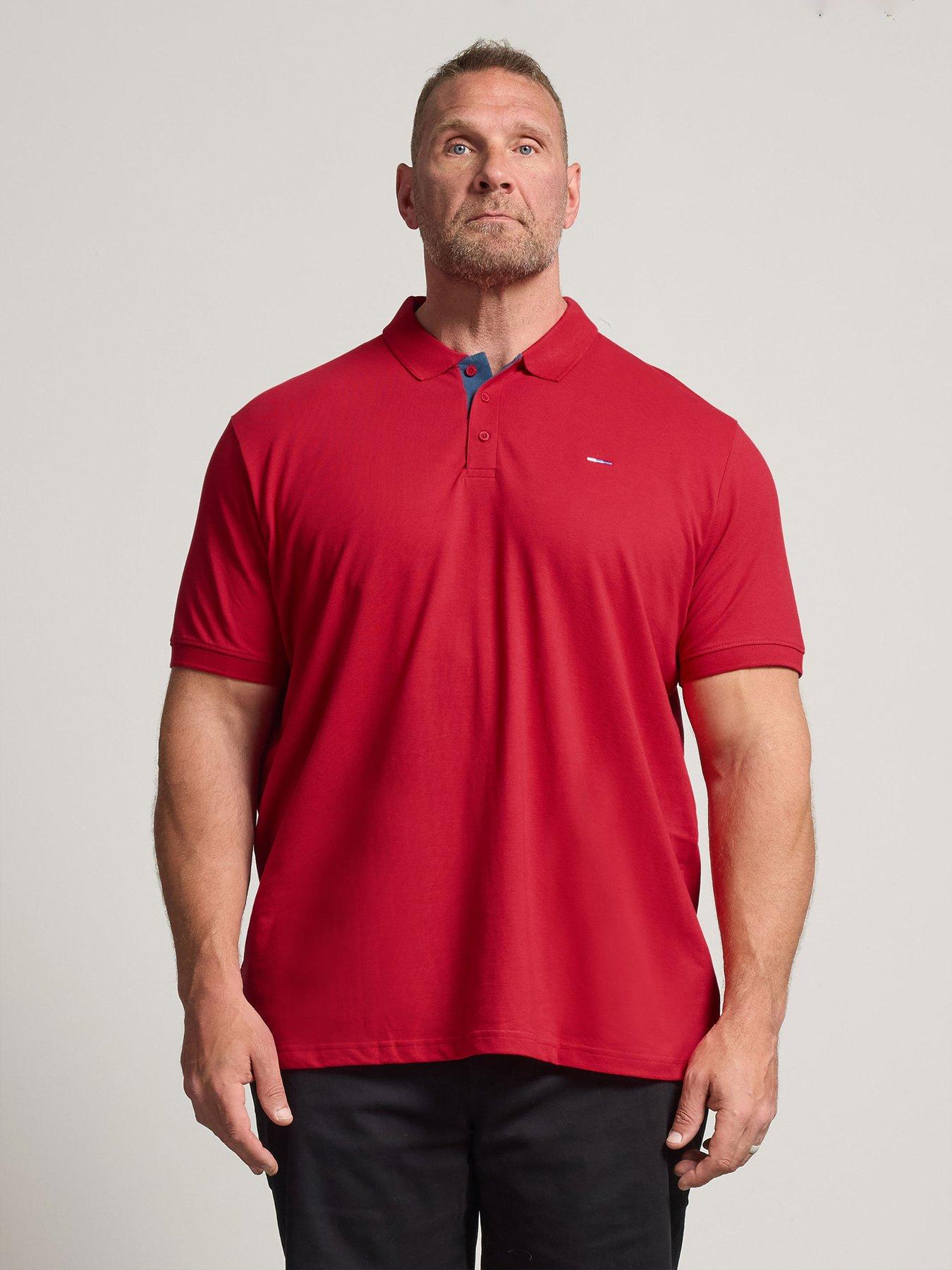 BadRhino Contrast Polo Shirt - Red