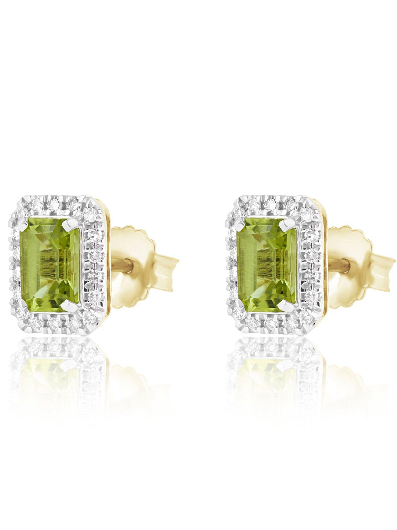 Image 2 of 5 of Love DIAMOND 18Ct Emerald Cut Diamond Stud Earrings