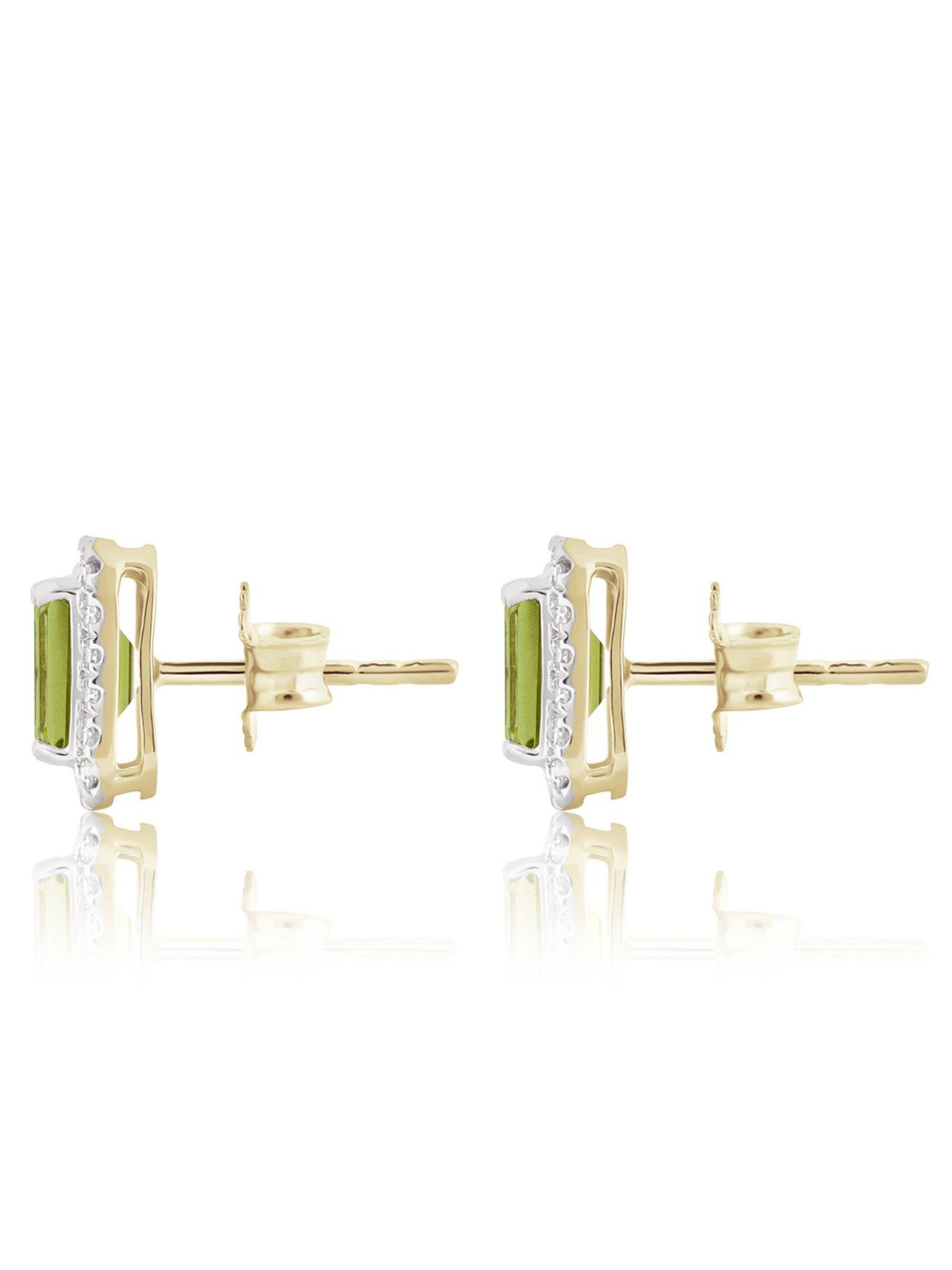 Image 3 of 5 of Love DIAMOND 18Ct Emerald Cut Diamond Stud Earrings