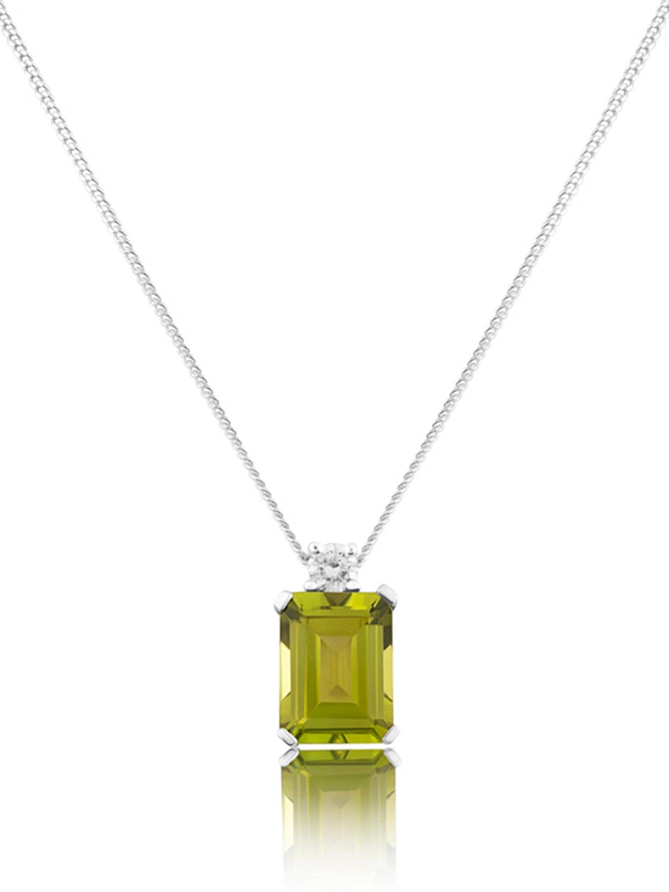 Love DIAMOND 18Ct Emerald Cut Lab Grown Necklace