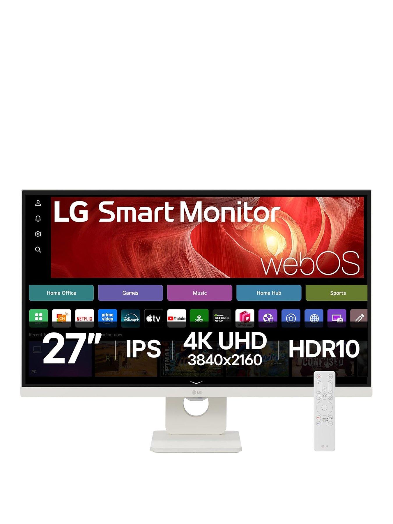 LG 27U731SA-W 27in IPS White Multimedia Smart Monitor