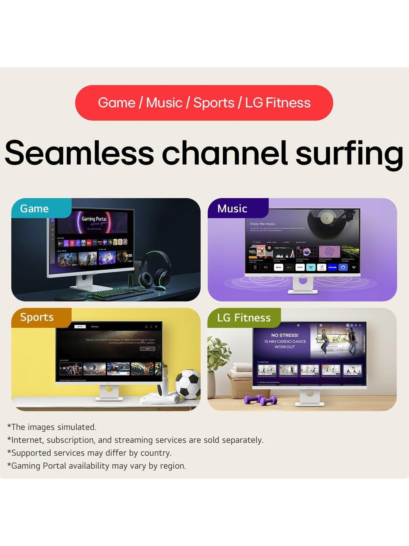 Image 3 of 7 of LG 27U731SA-W 27in IPS White Multimedia Smart Monitor