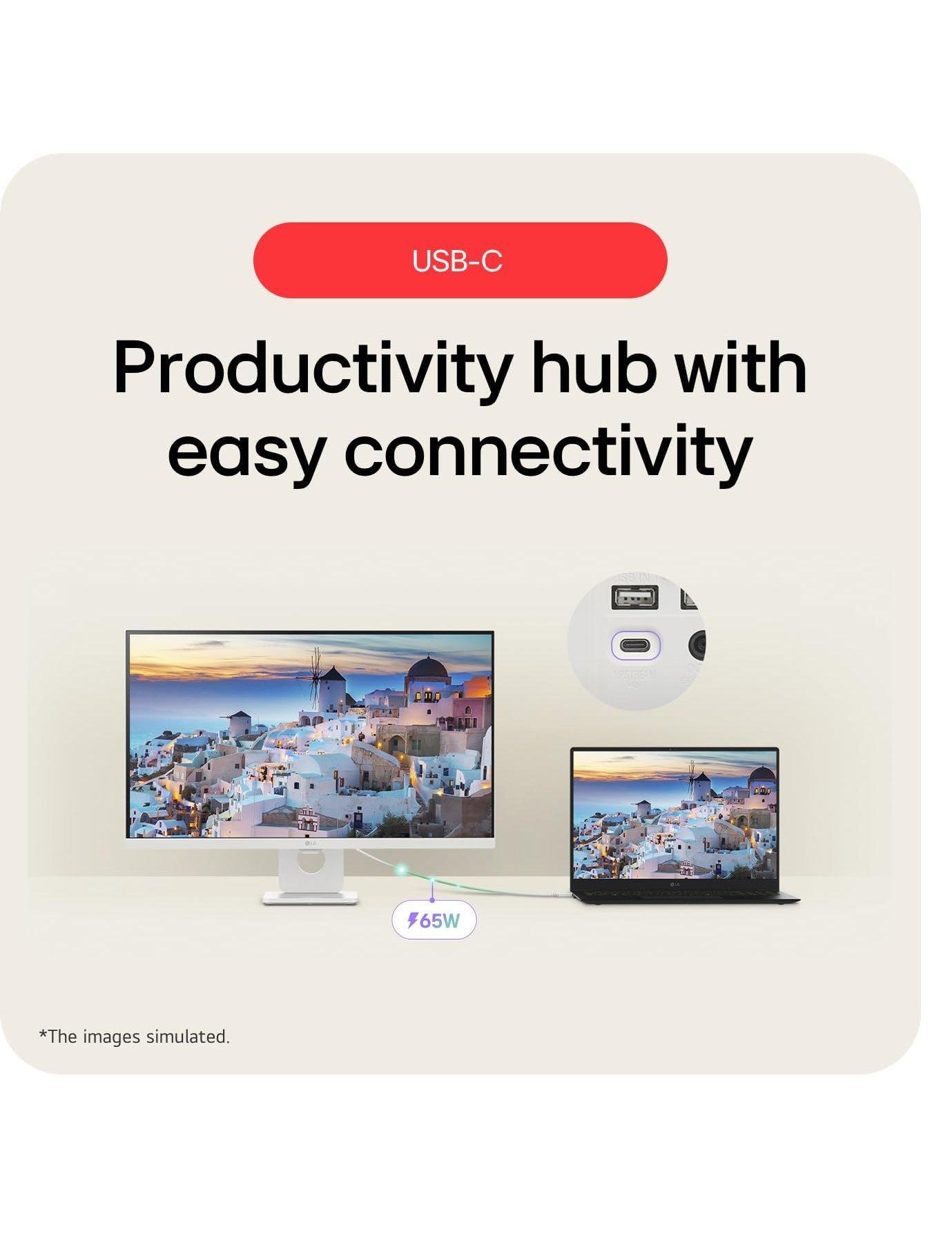Image 6 of 7 of LG 27U731SA-W 27in IPS White Multimedia Smart Monitor