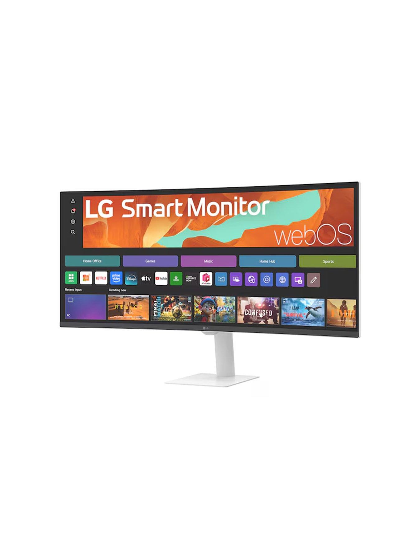 Image 2 of 7 of LG 34U601SA-W 34in VA White Multimedia Curved Smart Monitor