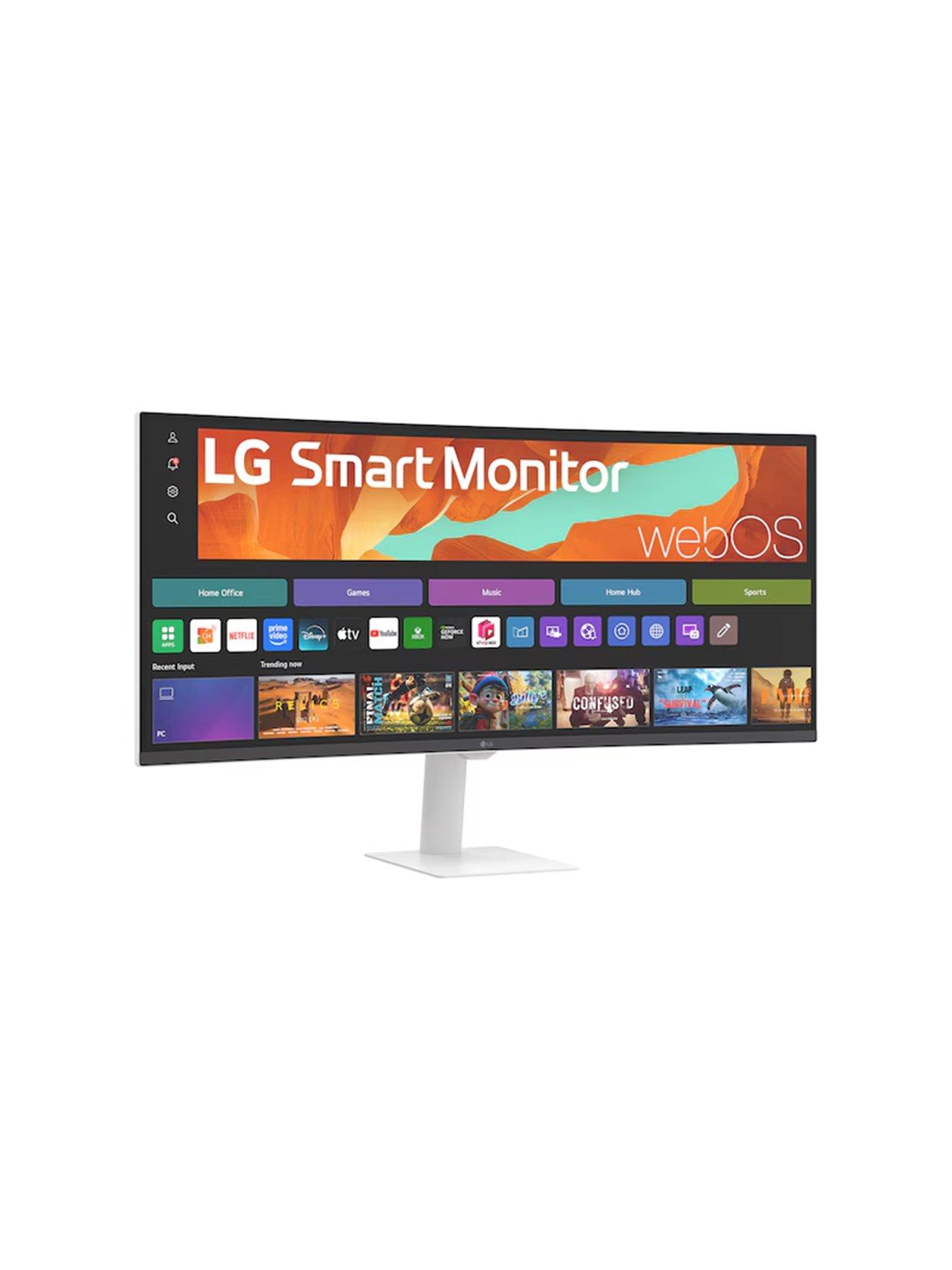 Image 3 of 7 of LG 34U601SA-W 34in VA White Multimedia Curved Smart Monitor
