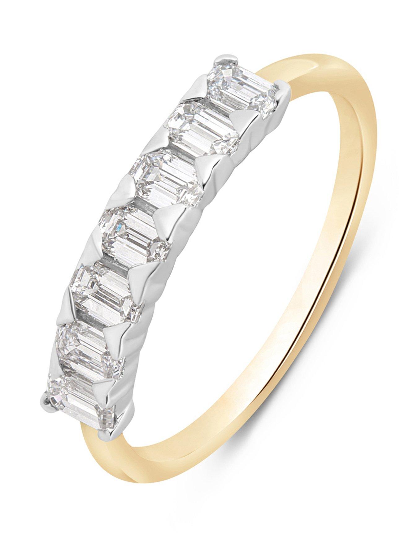Image 1 of 5 of Love DIAMOND 9ct Lab-Grown Diamond 0.70CT Emerald Cut Eternity Ring