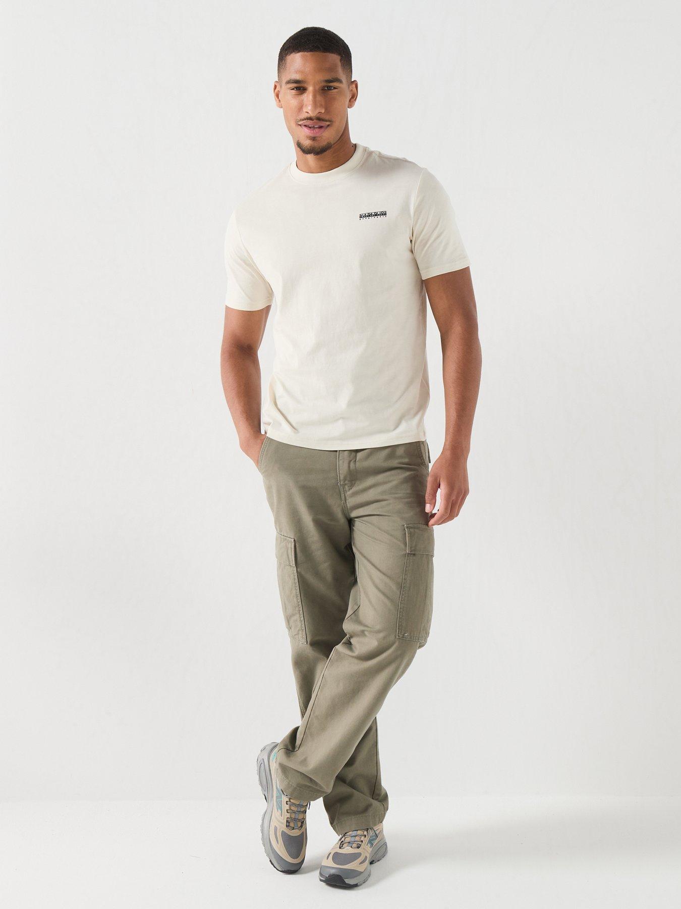 Image 3 of 4 of NAPAPIJRI Mens Small Box Short Sleeve T Shirt - Beige
